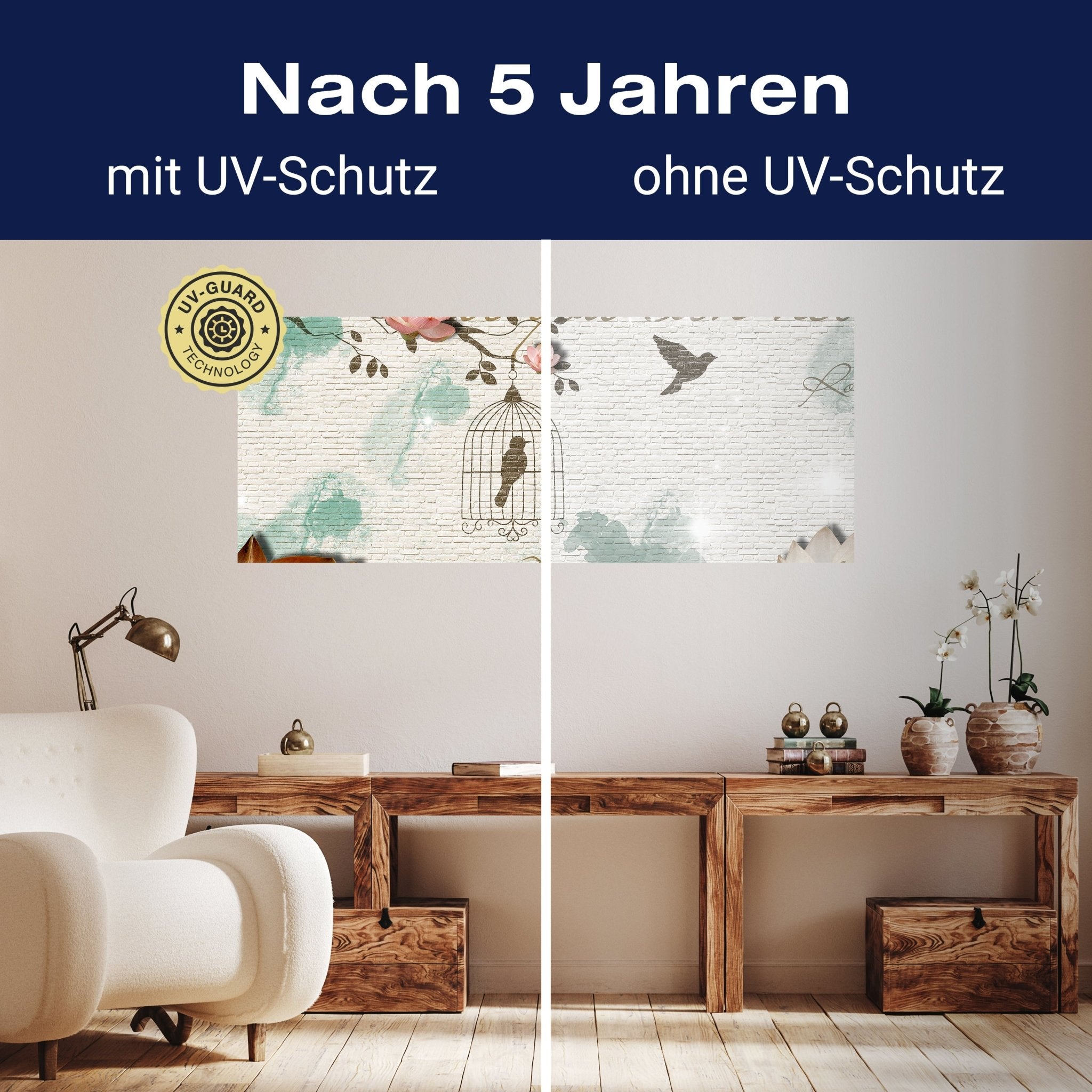 Leinwandbild Klinker hell Vintage Vogel M0550 kaufen - Bild 9 Leinwandbild Klinker hell Vintage Vogel M0550 kaufen - Bild 9