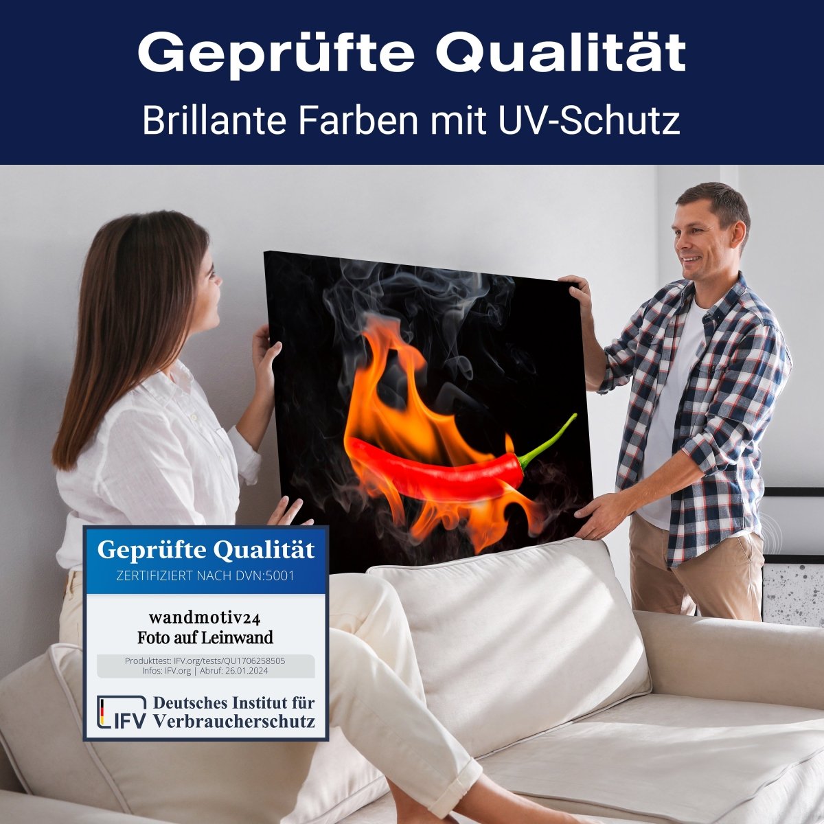 Leinwandbild Essen und Trinken, Chili M0551 kaufen - Bild 4 Leinwandbild Essen und Trinken, Chili M0551 kaufen - Bild 4