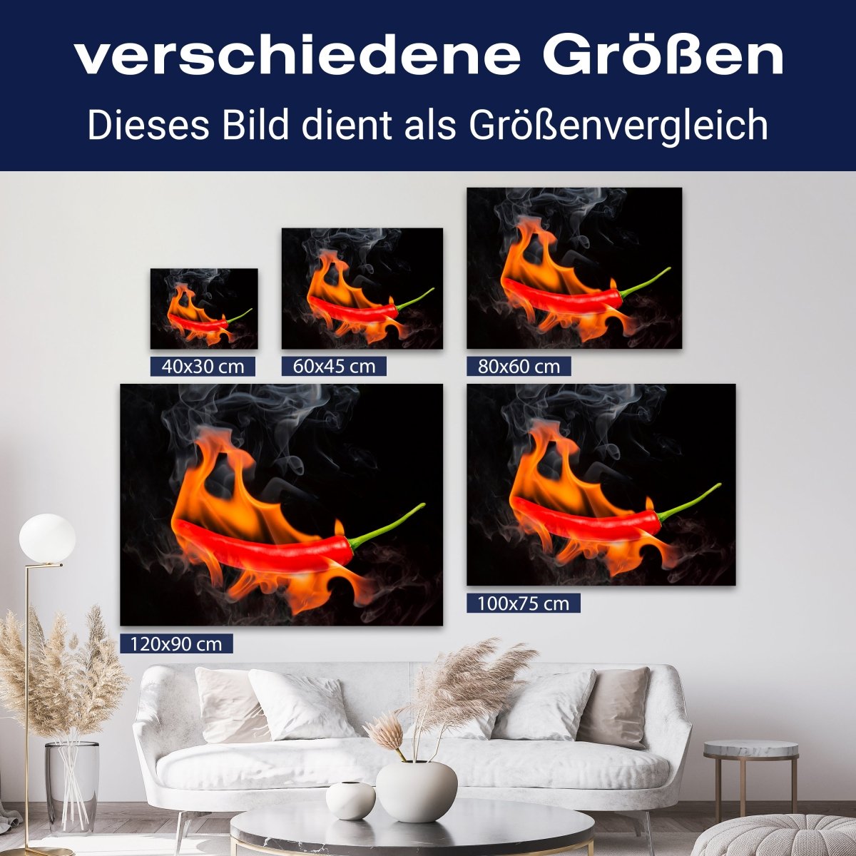 Leinwandbild Essen und Trinken, Chili M0551 kaufen - Bild 8 Leinwandbild Essen und Trinken, Chili M0551 kaufen - Bild 8