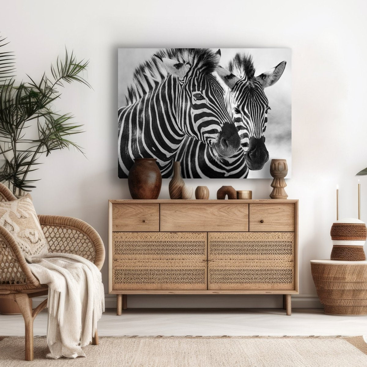 Leinwandbild Schwarz-Weiß, Zebra M0553 kaufen - Bild 2 Leinwandbild Schwarz-Weiß, Zebra M0553 kaufen - Bild 2