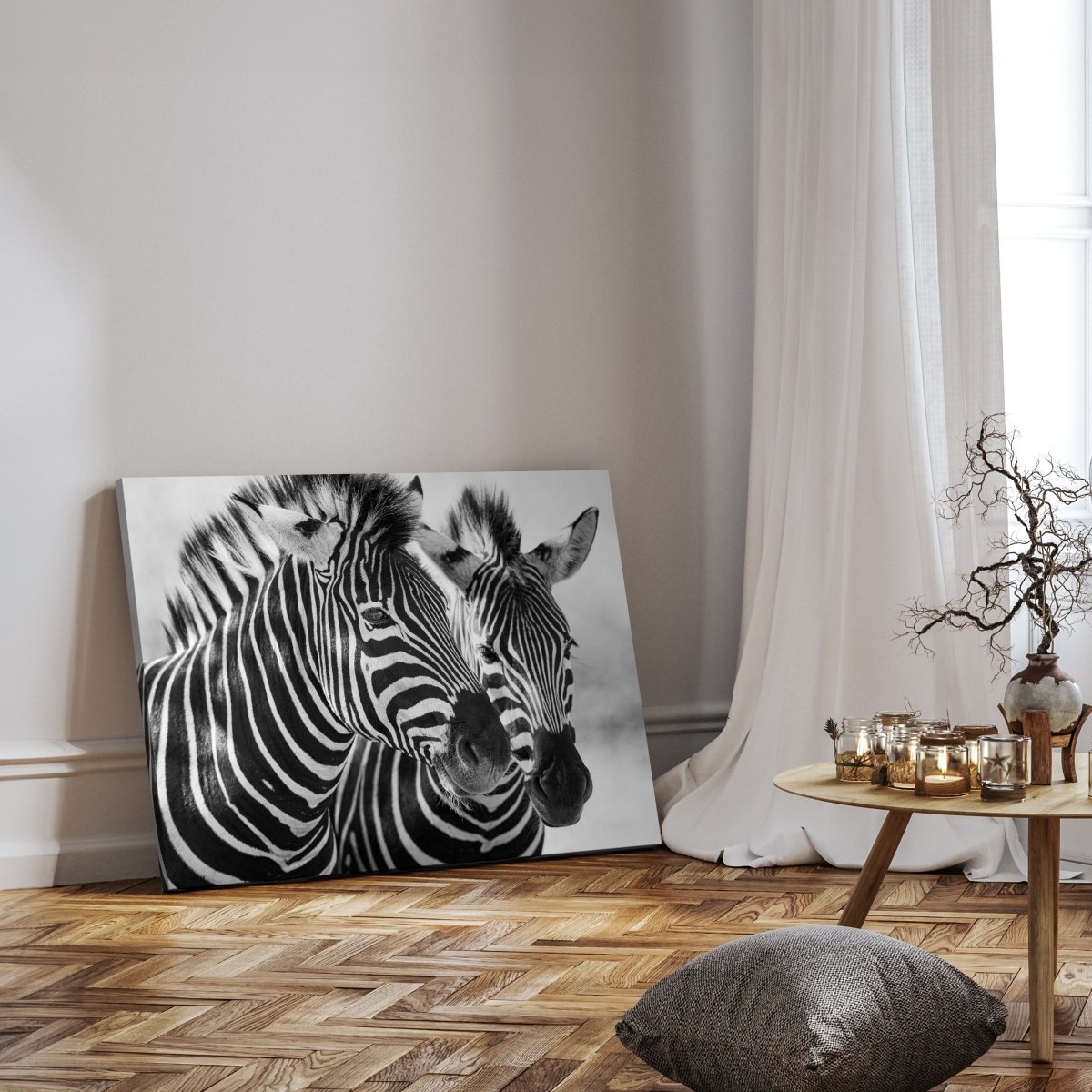 Leinwandbild Schwarz-Weiß, Zebra M0553 kaufen - Bild 3 Leinwandbild Schwarz-Weiß, Zebra M0553 kaufen - Bild 3