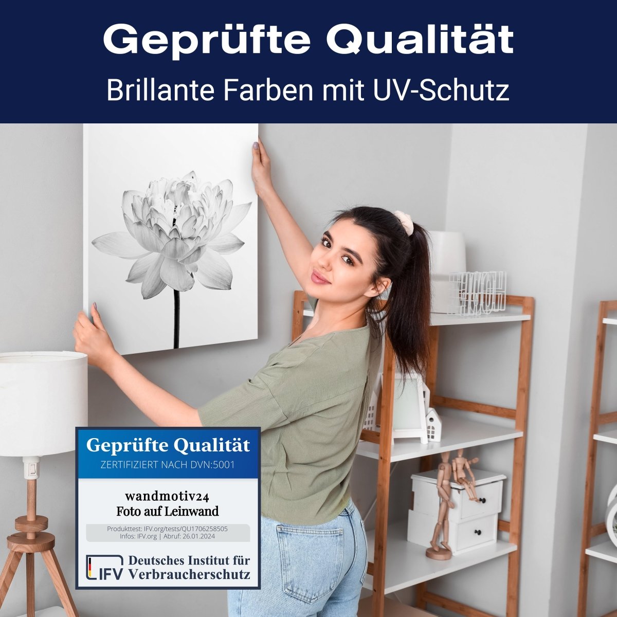 Leinwandbild Schwarz-Weiß, Blumen M0561 kaufen - Bild 4 Leinwandbild Schwarz-Weiß, Blumen M0561 kaufen - Bild 4