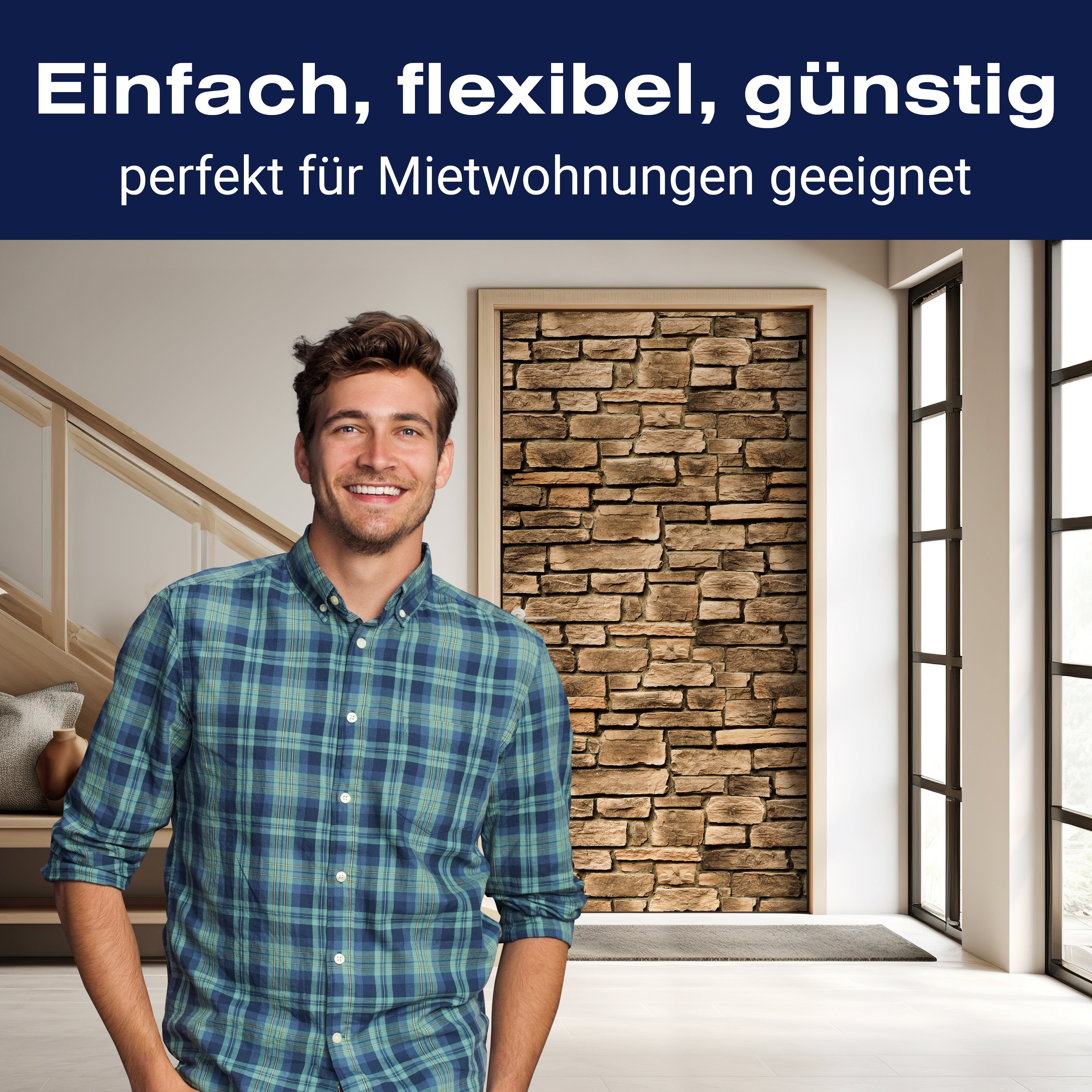 Türtapete Steinmauer M0565 - Bild 3 Türtapete Steinmauer M0565 - Bild 3