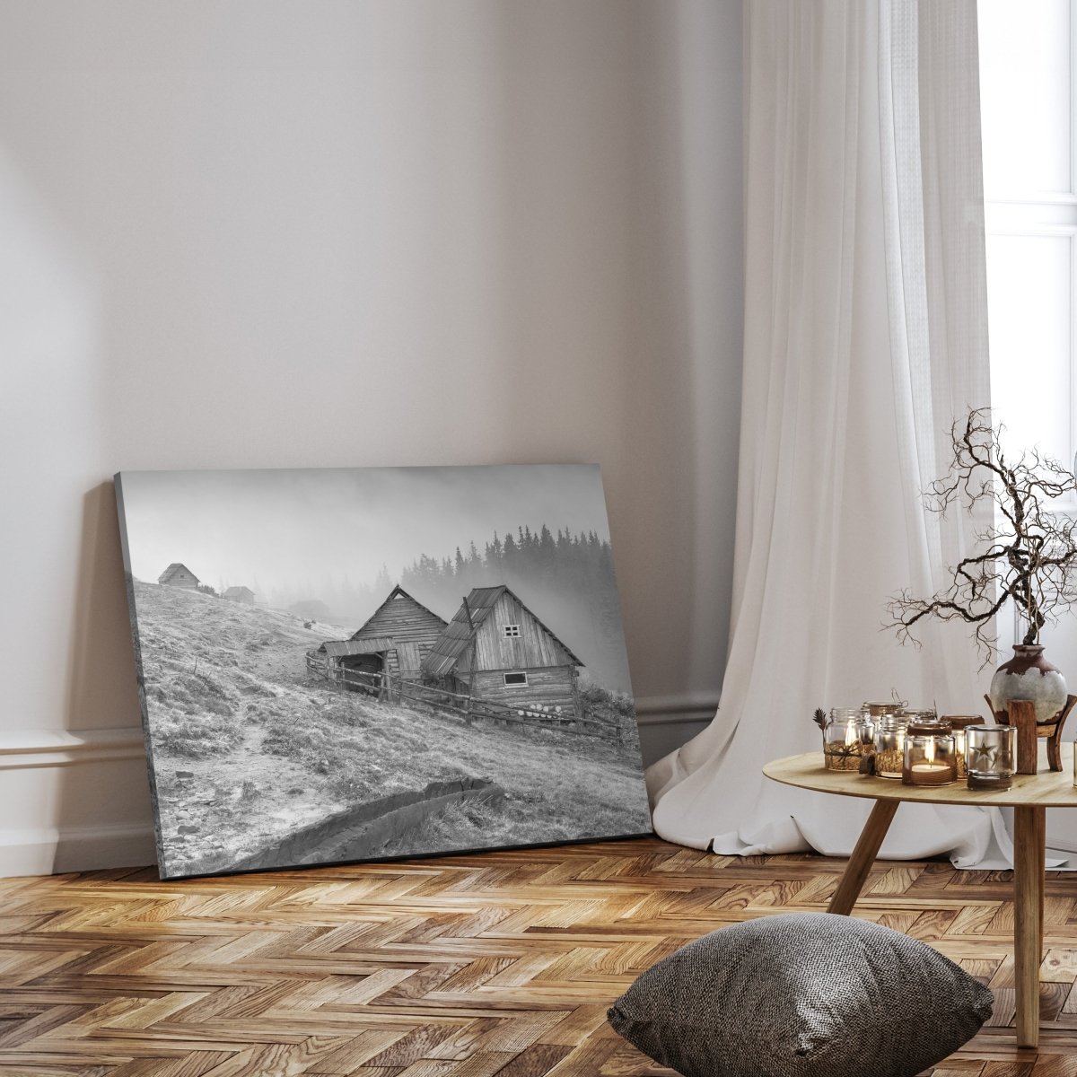 Leinwandbild Schwarz-Weiß, Haus M0571 kaufen - Bild 3 Leinwandbild Schwarz-Weiß, Haus M0571 kaufen - Bild 3