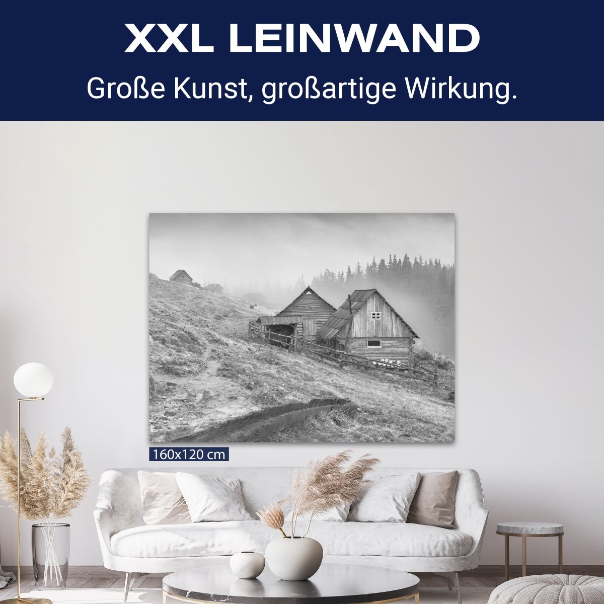Leinwandbild Schwarz-Weiß, Haus M0571 kaufen - Bild 9 Leinwandbild Schwarz-Weiß, Haus M0571 kaufen - Bild 9