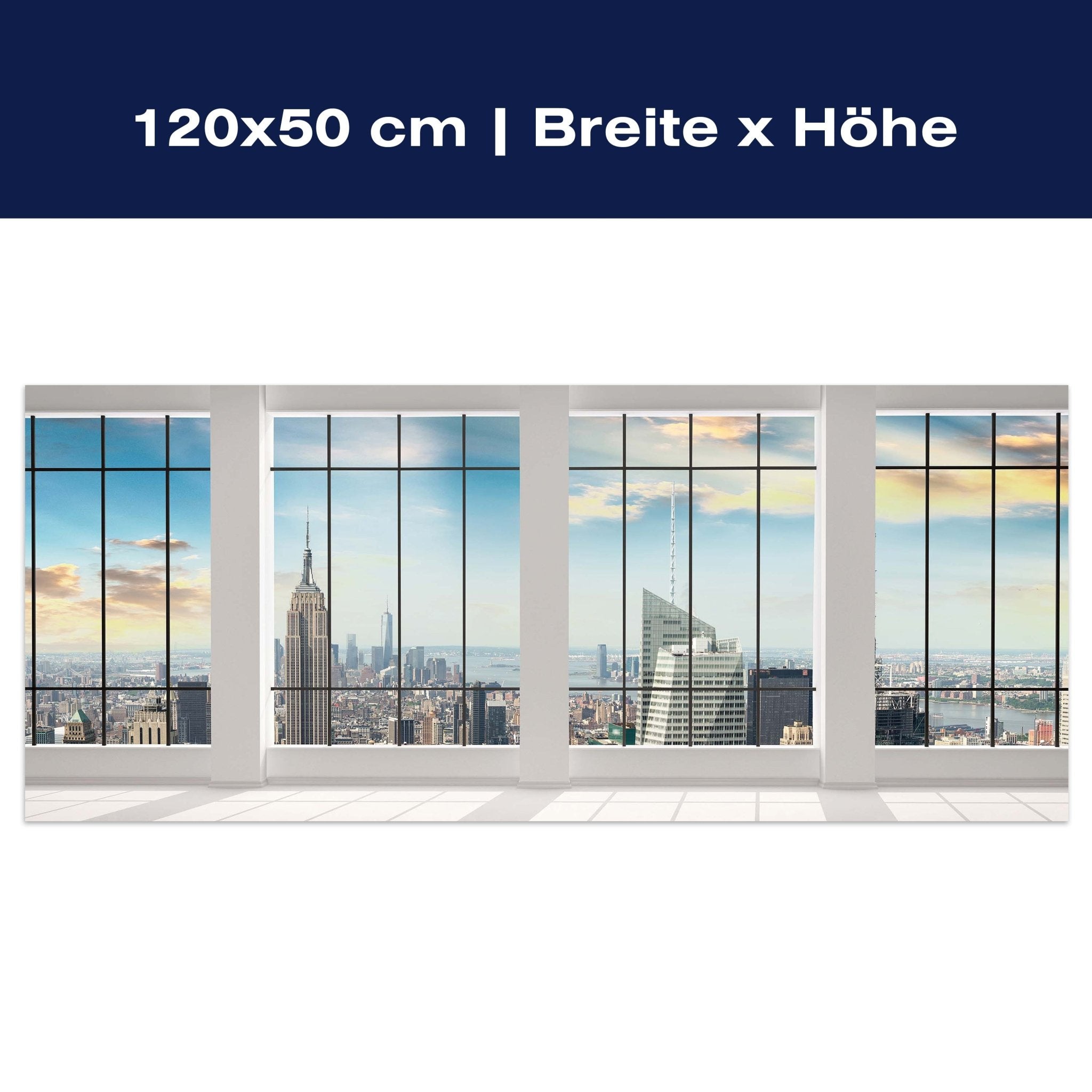 Leinwandbild Manhattan Blick von einem leeren Büro M0573 Leinwandbild Manhattan Blick von einem leeren Büro M0573