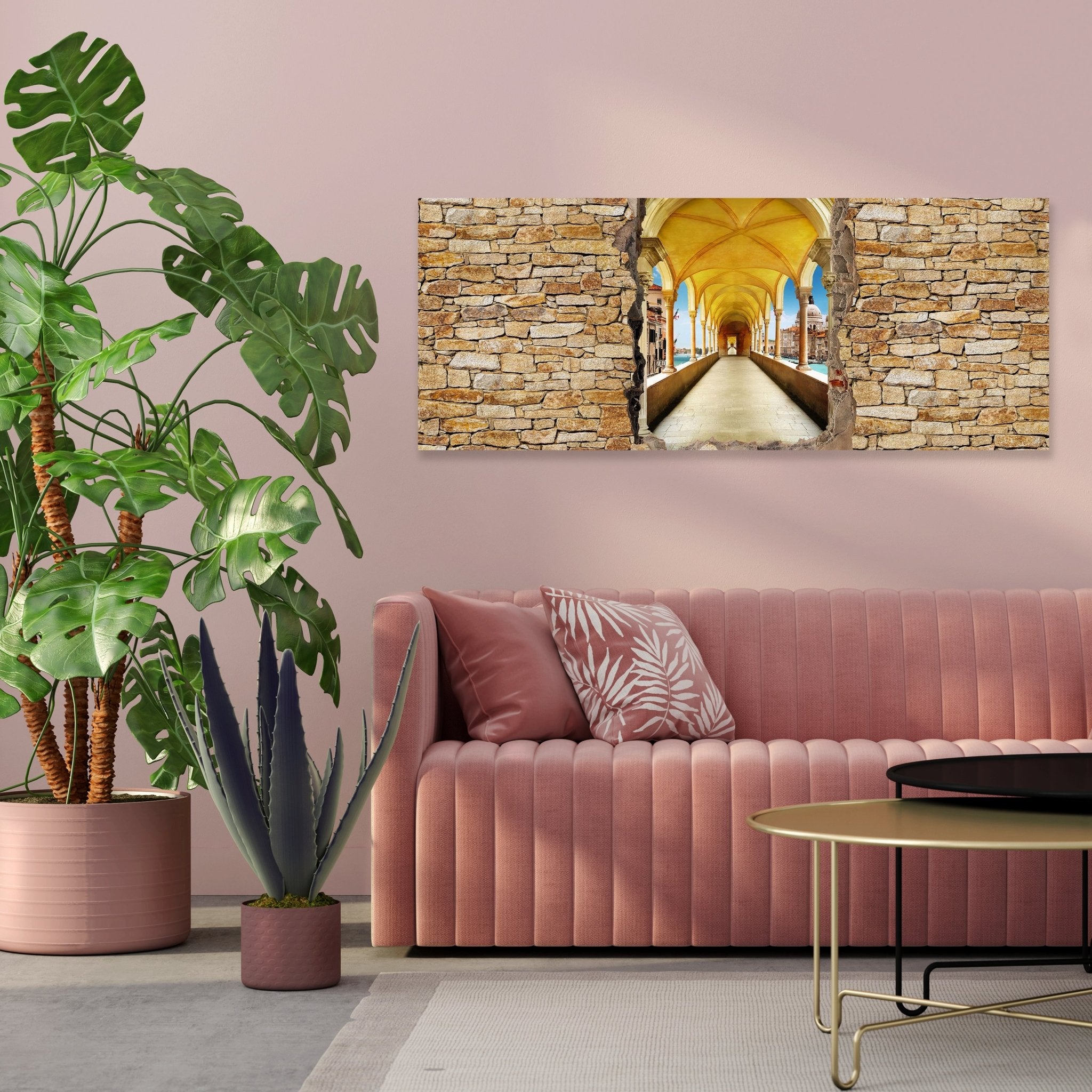 Leinwandbild Mauerloch mit Tunnel M0574 kaufen - Bild 3 Leinwandbild Mauerloch mit Tunnel M0574 kaufen - Bild 3