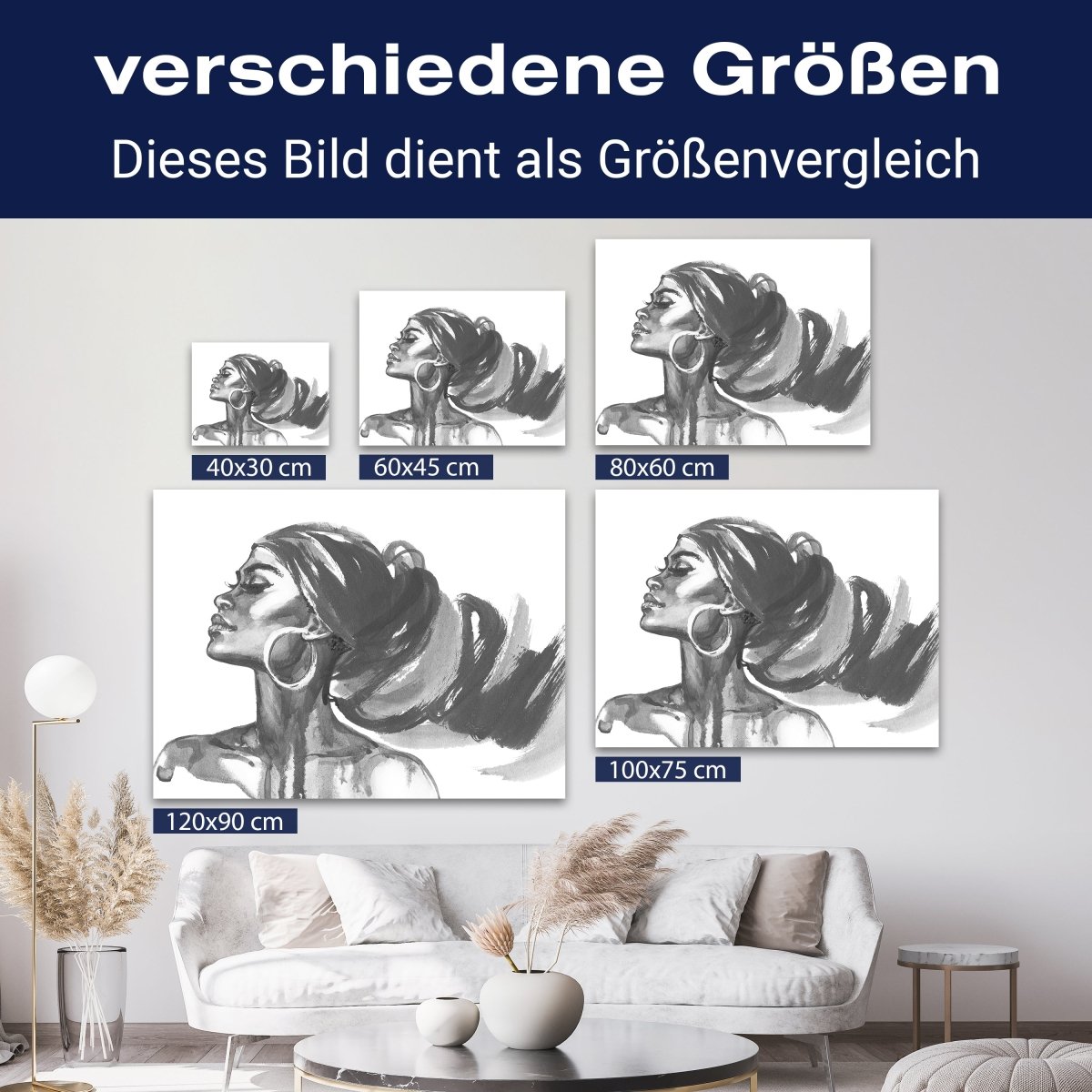 Leinwandbild Malerei, Frau M0574 kaufen - Bild 8 Leinwandbild Malerei, Frau M0574 kaufen - Bild 8