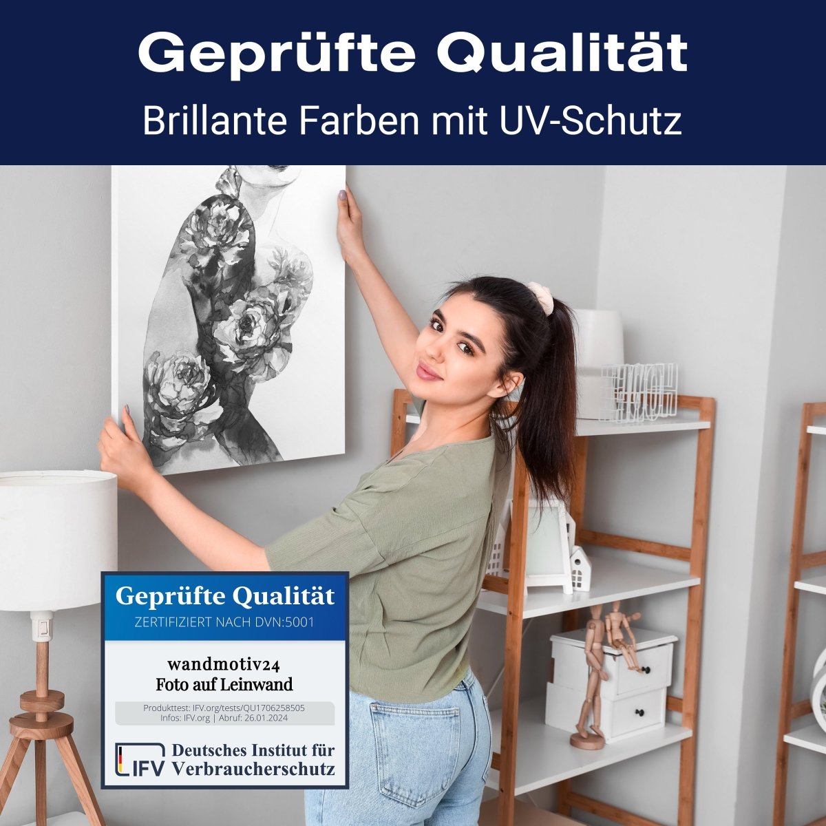 Leinwandbild Malerei, Frau M0576 kaufen - Bild 4 Leinwandbild Malerei, Frau M0576 kaufen - Bild 4