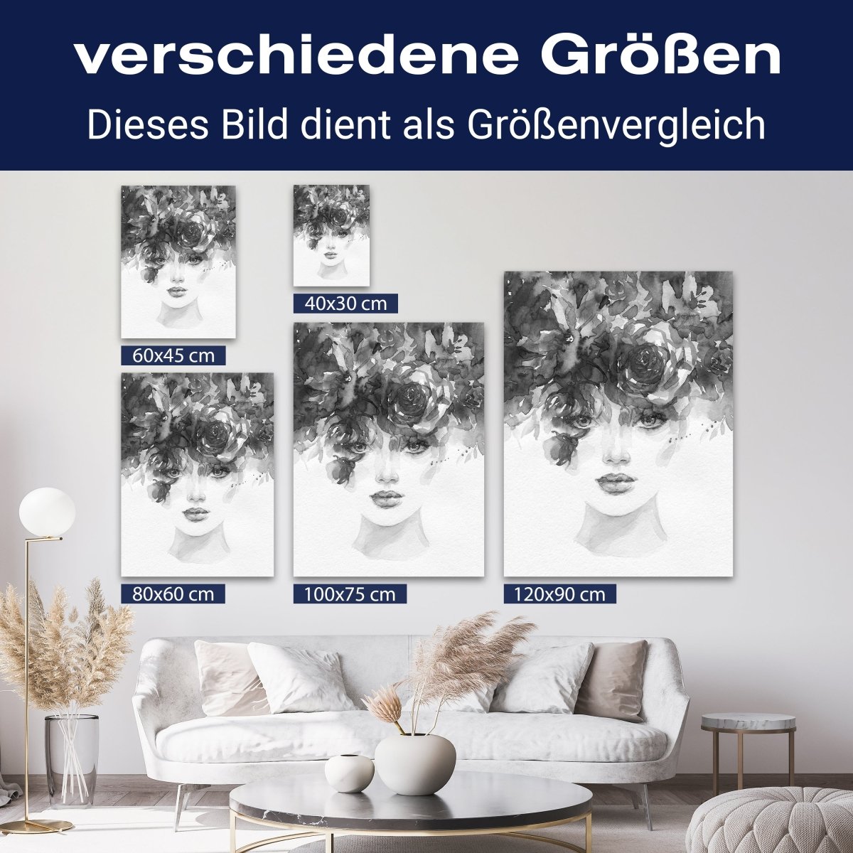 Leinwandbild Malerei, Frau M0577 kaufen - Bild 8 Leinwandbild Malerei, Frau M0577 kaufen - Bild 8