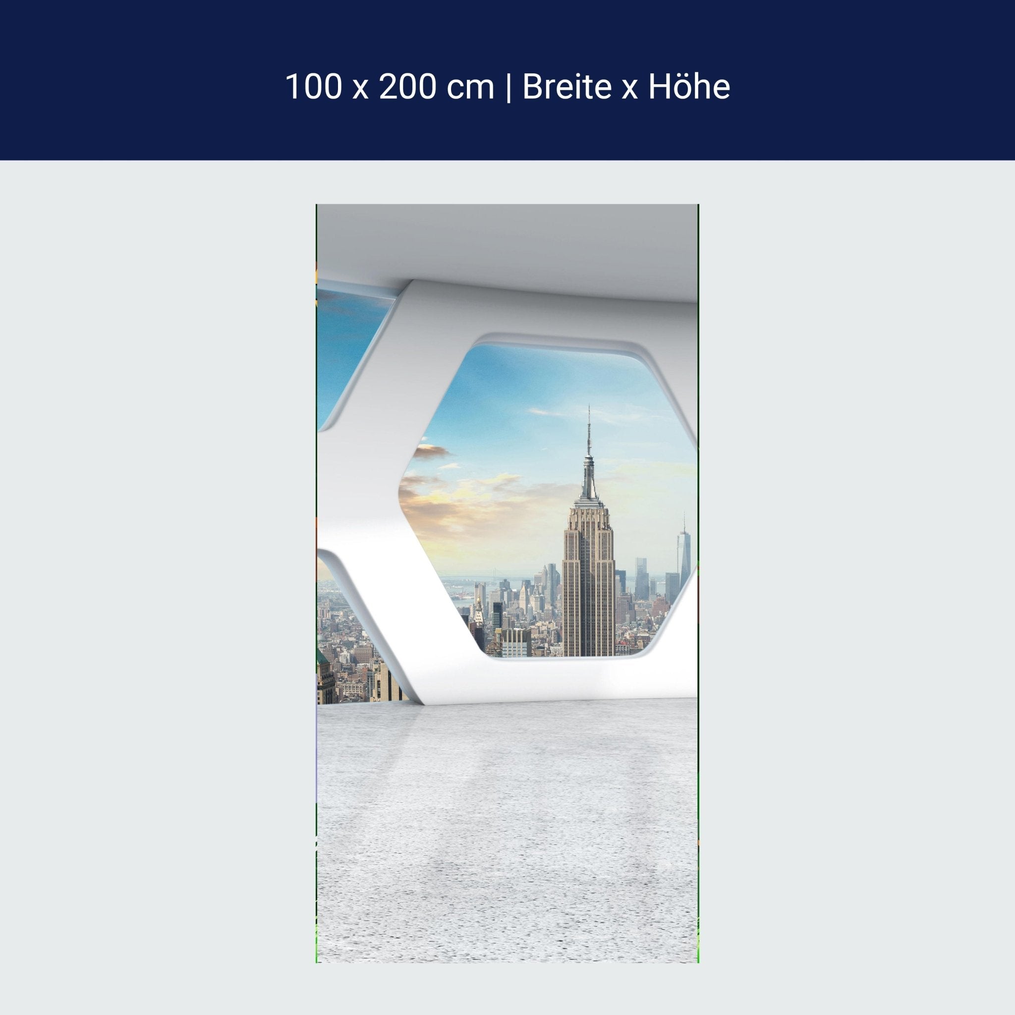 Türtapete Büro mit Blick auf Manhattan M0577 Türtapete Büro mit Blick auf Manhattan M0577