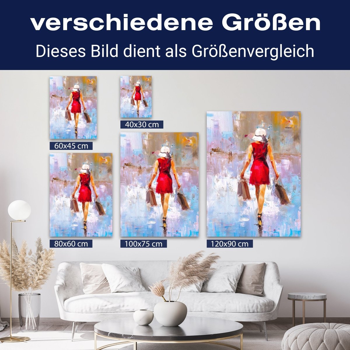 Leinwandbild Malerei, Frau, Shopping M0592 kaufen - Bild 8 Leinwandbild Malerei, Frau, Shopping M0592 kaufen - Bild 8