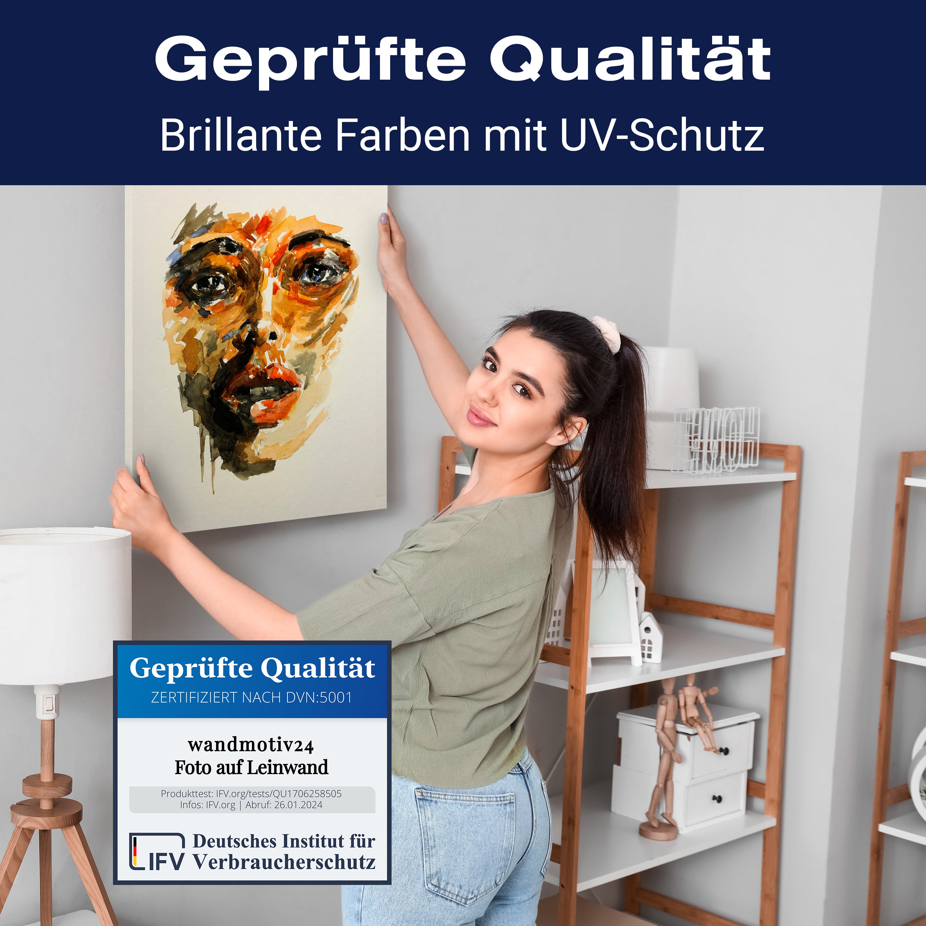 Leinwandbild Malerei, Frau, Hochformat M0596 kaufen - Bild 4 Leinwandbild Malerei, Frau, Hochformat M0596 kaufen - Bild 4