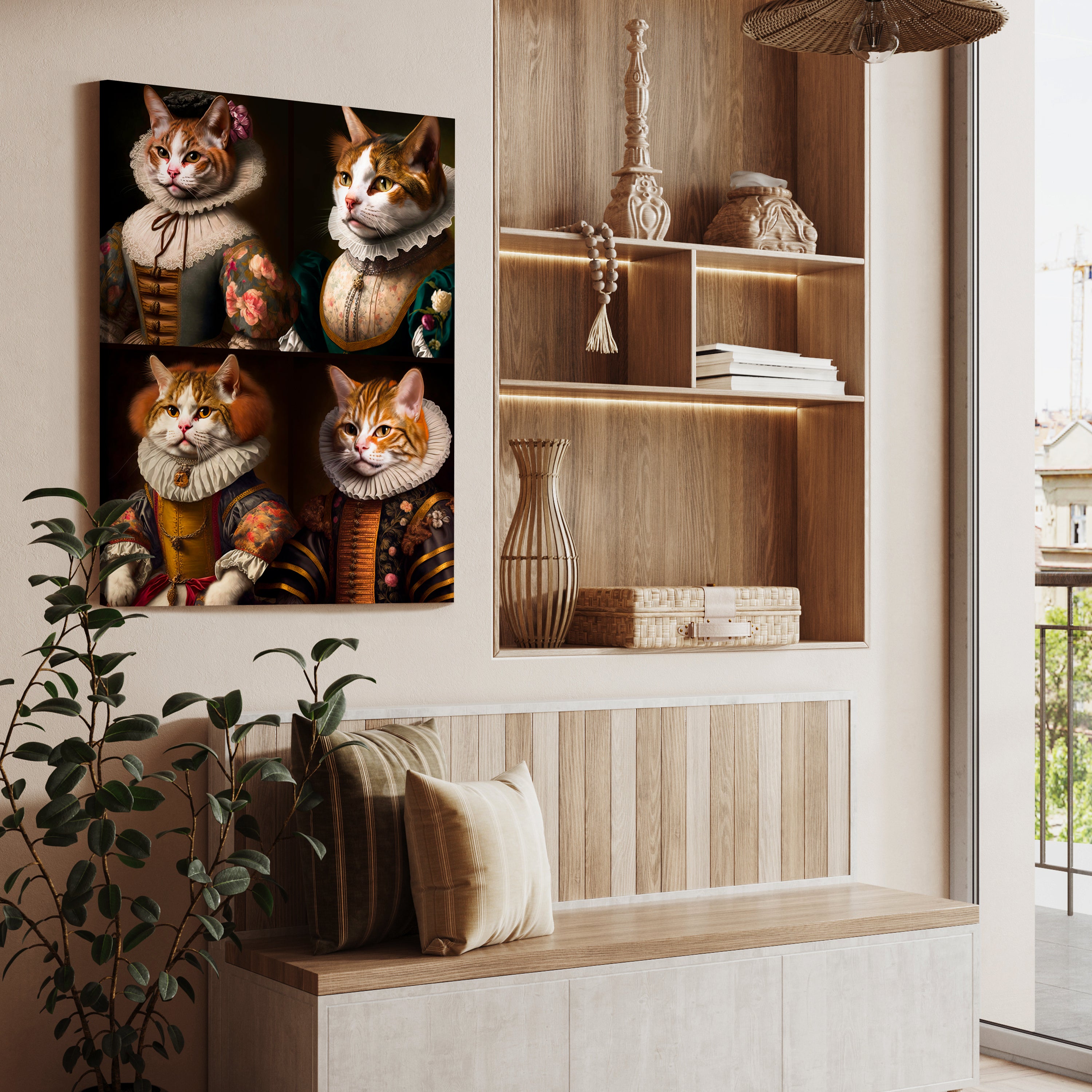 Leinwandbild Katzen, Vintage, Hochformat M0598 kaufen - Bild 3 Leinwandbild Katzen, Vintage, Hochformat M0598 kaufen - Bild 3