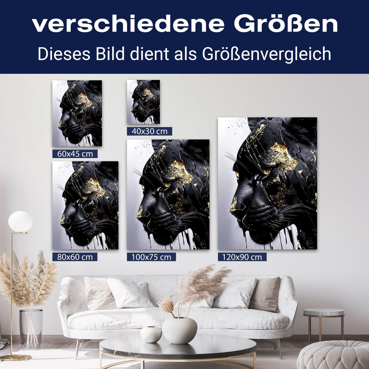 Leinwandbild Fantasy, Panther, Hochformat M0600 kaufen - Bild 8 Leinwandbild Fantasy, Panther, Hochformat M0600 kaufen - Bild 8