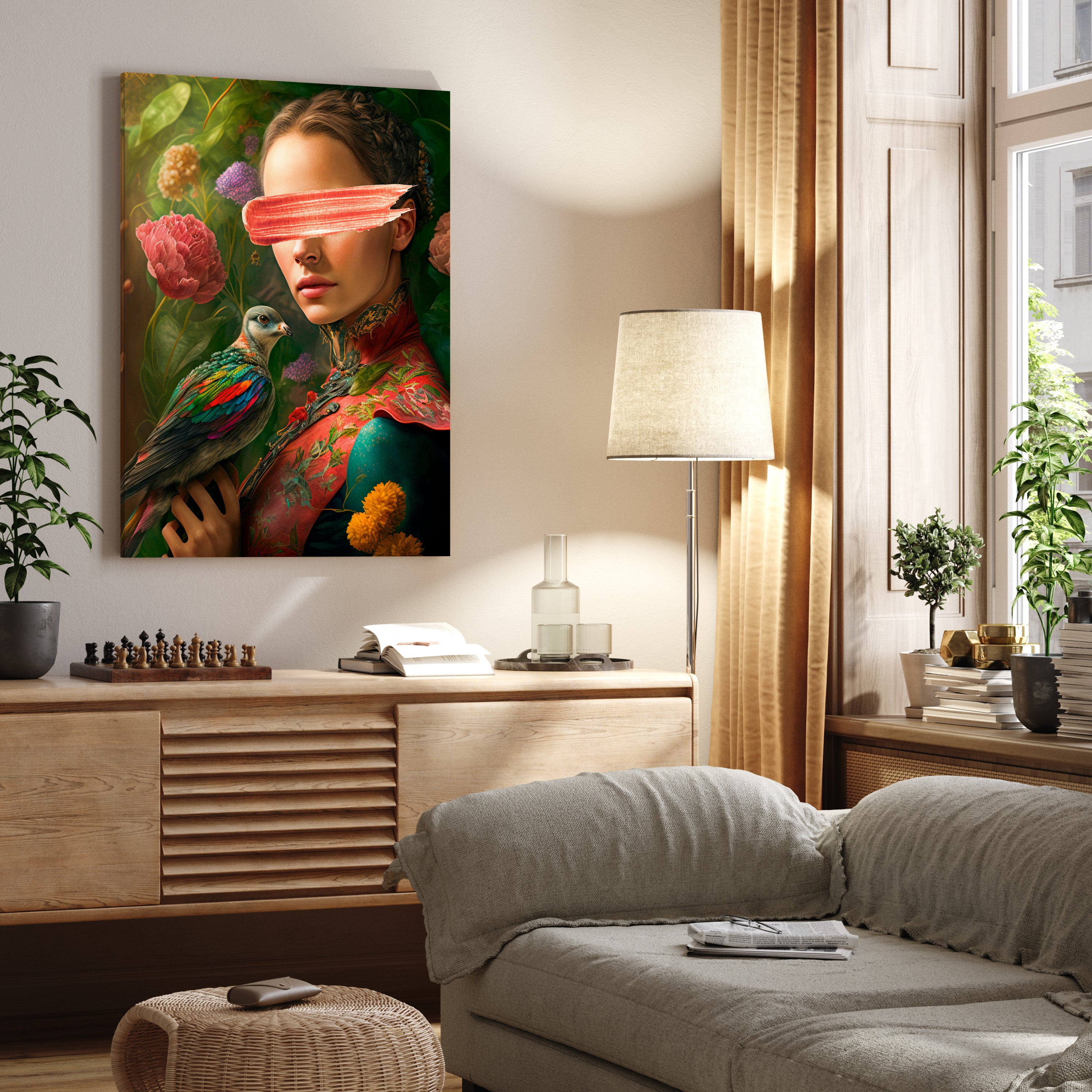 Leinwandbild Digital Art, Frau, Taube, Hochformat M0601 kaufen - Bild 2 Leinwandbild Digital Art, Frau, Taube, Hochformat M0601 kaufen - Bild 2