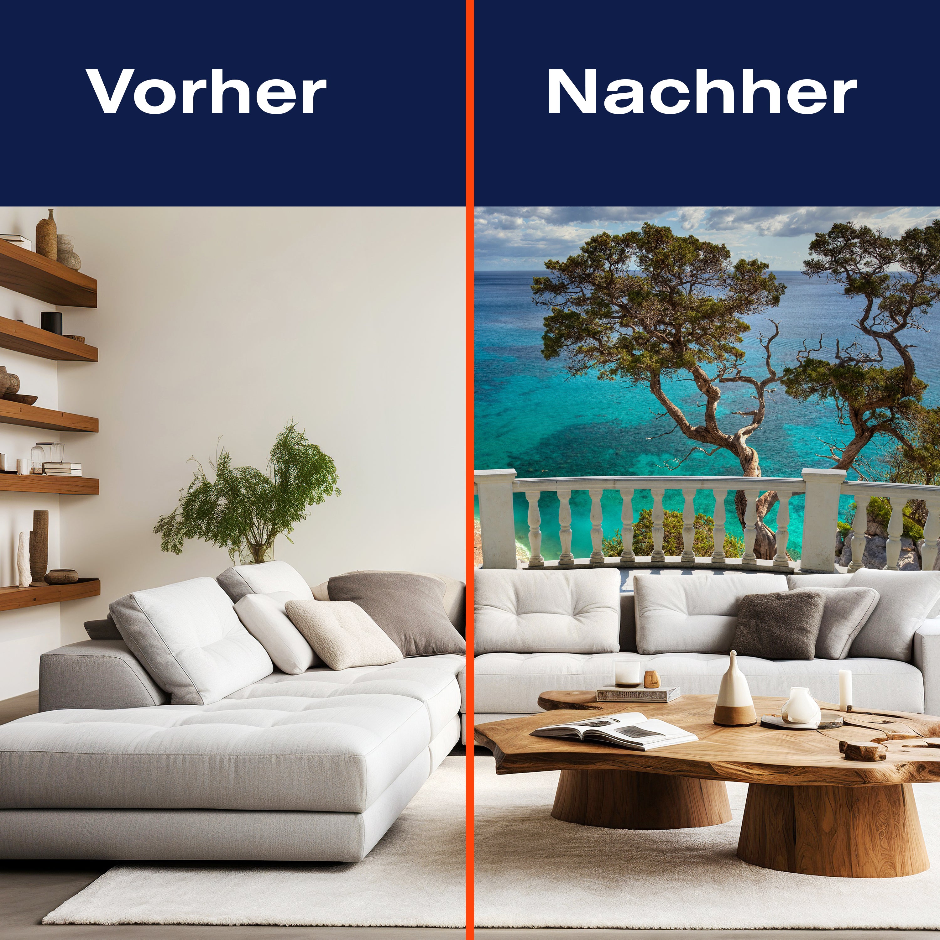 Fototapete Blick vom Balkon auf das Meer M0604 - Bild 9 Fototapete Blick vom Balkon auf das Meer M0604 - Bild 9