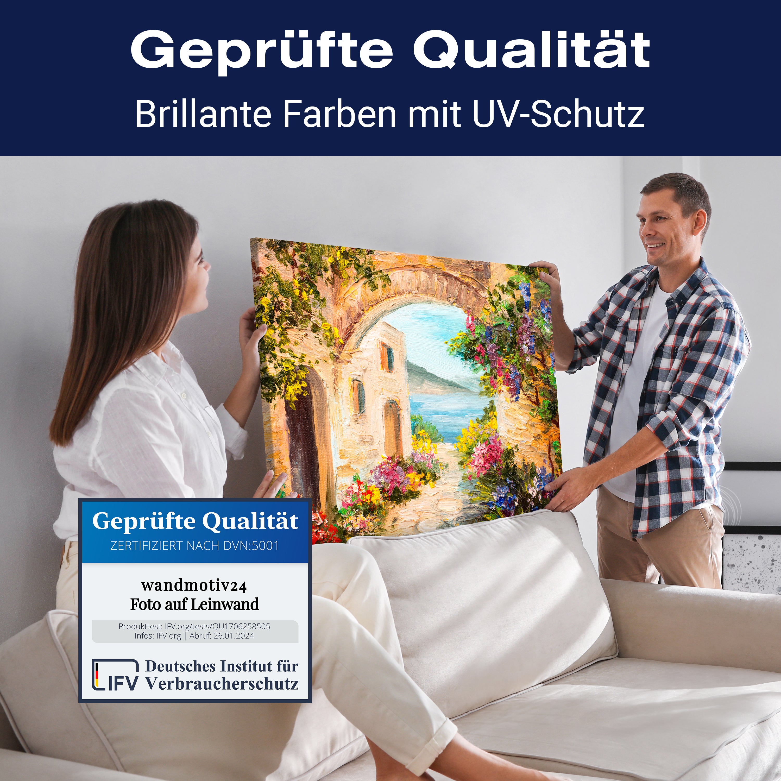 Leinwandbild Malerei, Gasse, mediterran Querformat M0610 kaufen - Bild 4 Leinwandbild Malerei, Gasse, mediterran Querformat M0610 kaufen - Bild 4