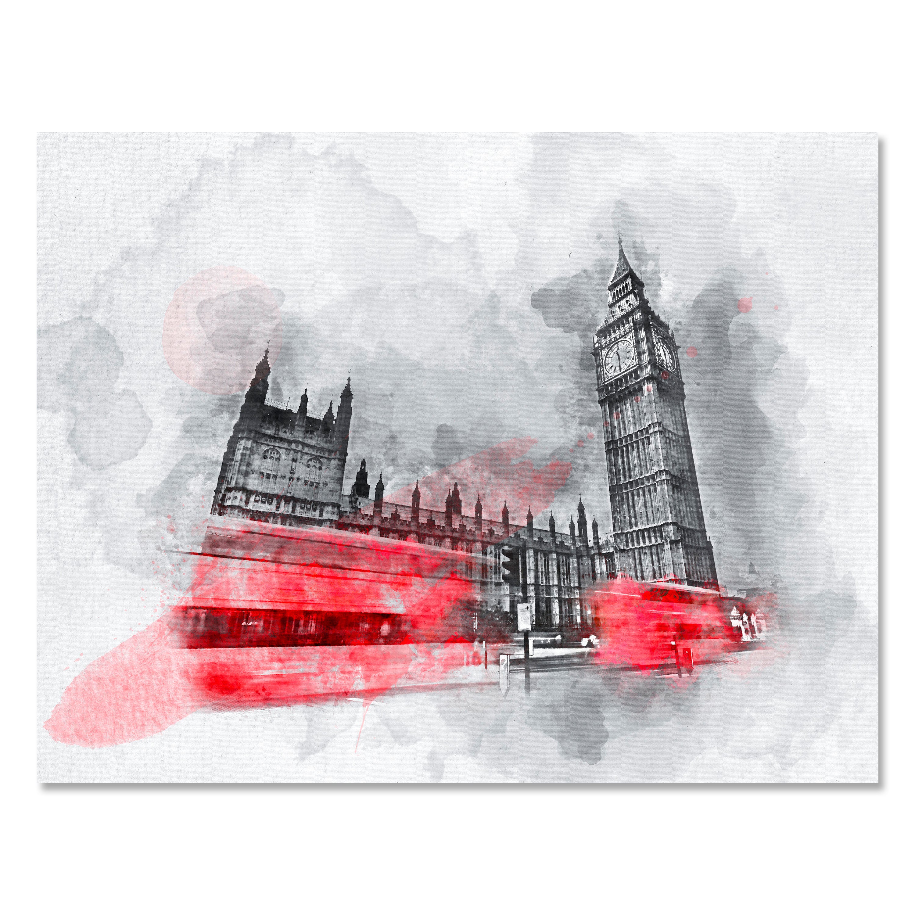 Leinwandbild Malerei, London, Querformat M0612 kaufen - Bild 1 Leinwandbild Malerei, London, Querformat M0612 kaufen - Bild 1