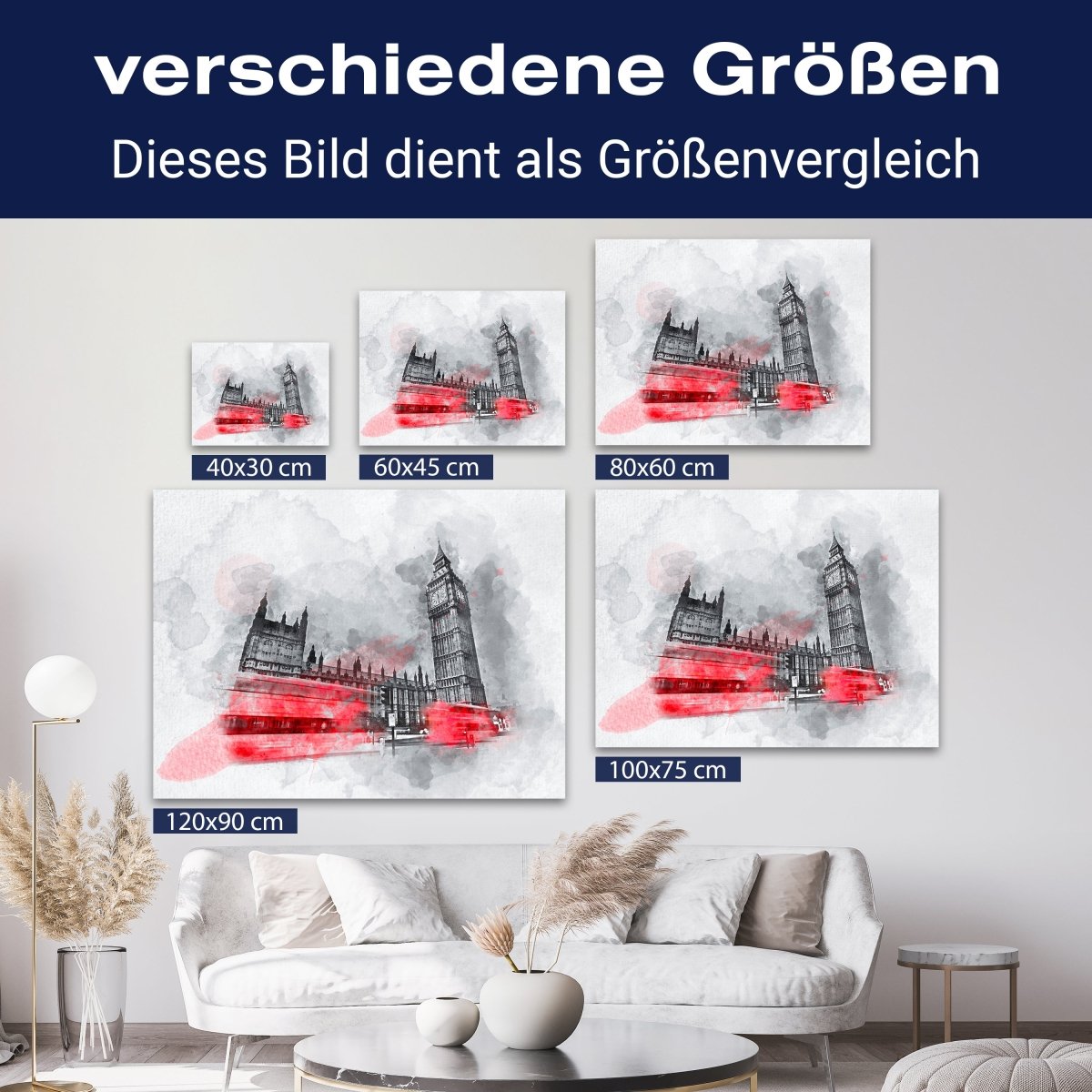 Leinwandbild Malerei, London, Querformat M0612 kaufen - Bild 8 Leinwandbild Malerei, London, Querformat M0612 kaufen - Bild 8