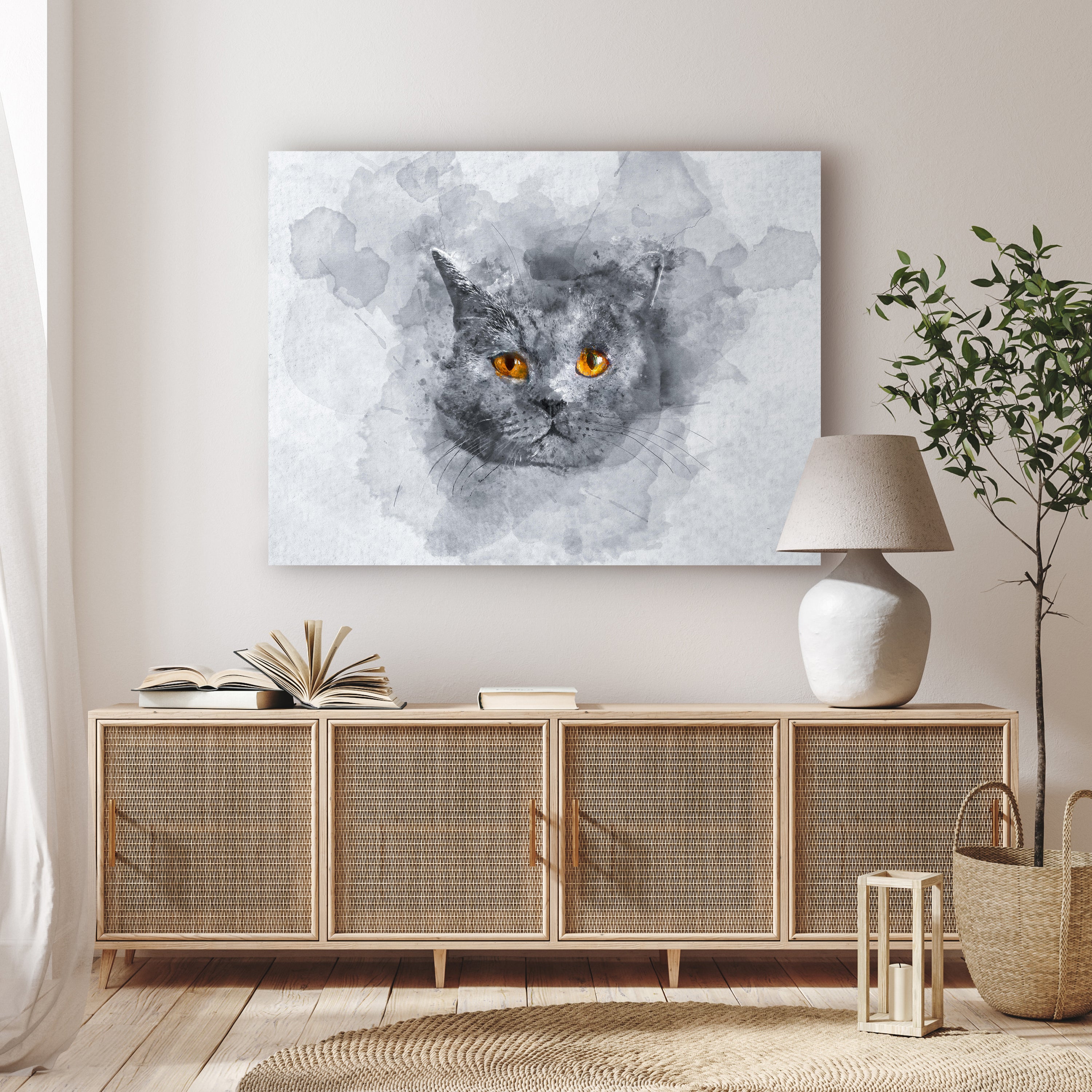 Leinwandbild Malerei, Katze, Querformat M0614 kaufen - Bild 2 Leinwandbild Malerei, Katze, Querformat M0614 kaufen - Bild 2