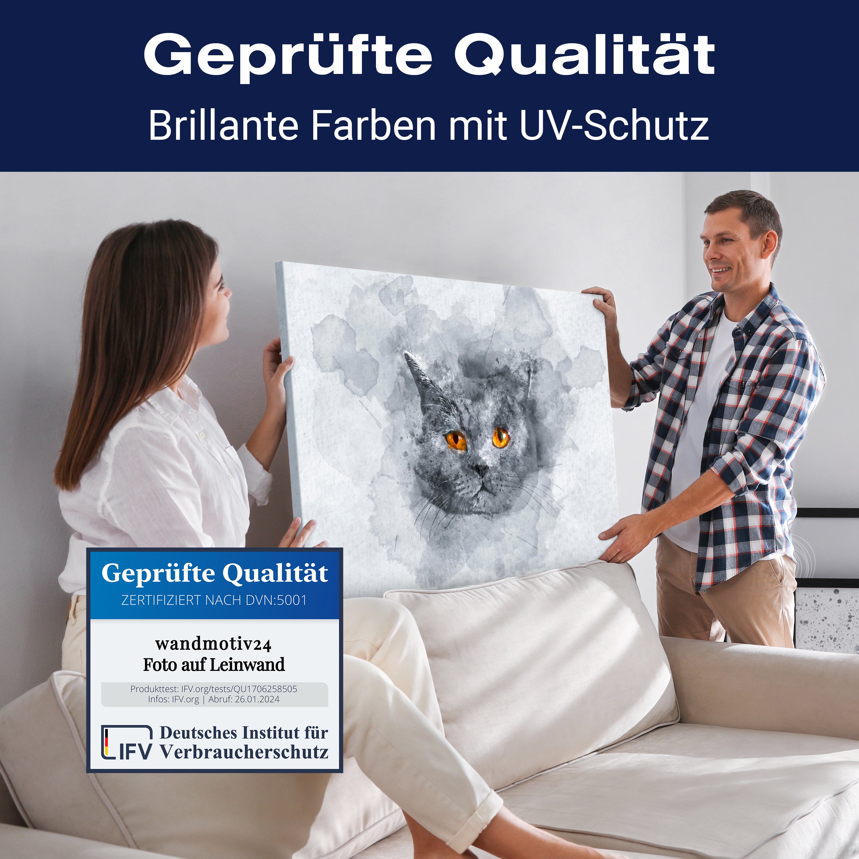 Leinwandbild Malerei, Katze, Querformat M0614 kaufen - Bild 4 Leinwandbild Malerei, Katze, Querformat M0614 kaufen - Bild 4