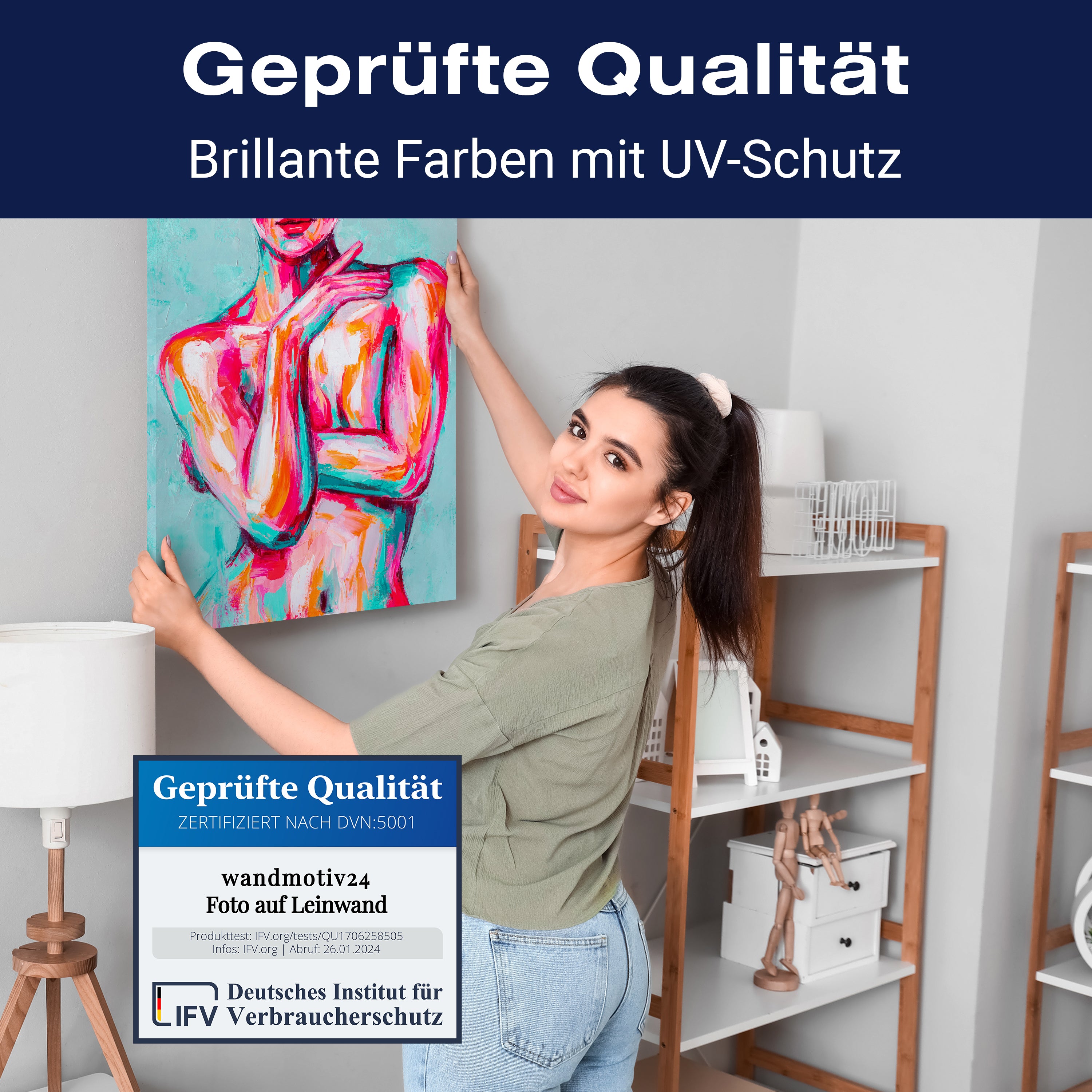 Leinwandbild Malerei, Frau, Hochformat M0617 kaufen - Bild 4 Leinwandbild Malerei, Frau, Hochformat M0617 kaufen - Bild 4