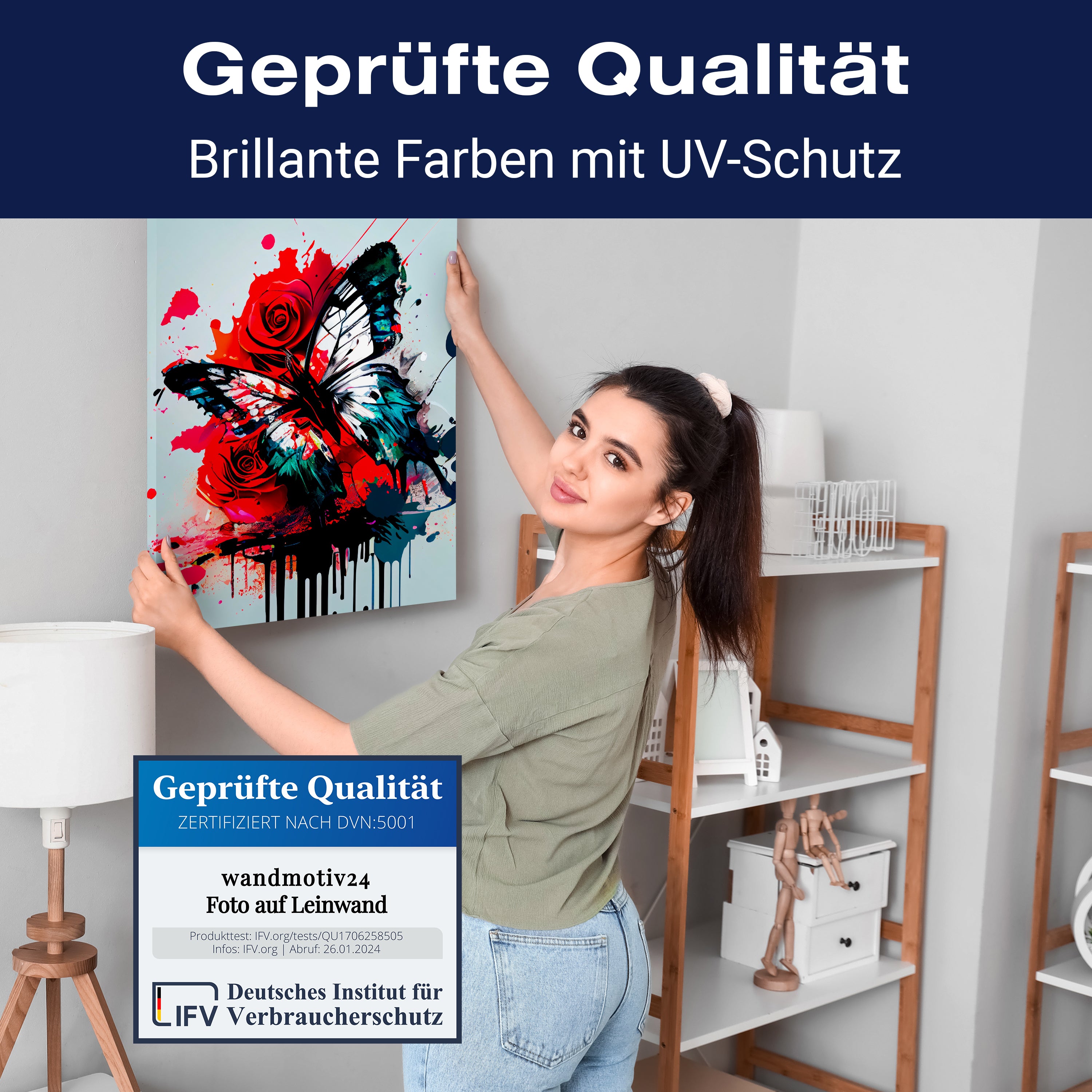 Leinwandbild Digital Art, Schmetterling, Hochformat M0623 kaufen - Bild 4 Leinwandbild Digital Art, Schmetterling, Hochformat M0623 kaufen - Bild 4