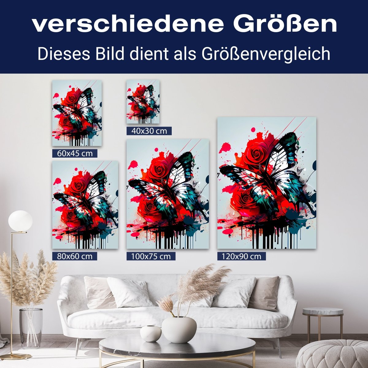 Leinwandbild Digital Art, Schmetterling, Hochformat M0623 kaufen - Bild 8 Leinwandbild Digital Art, Schmetterling, Hochformat M0623 kaufen - Bild 8