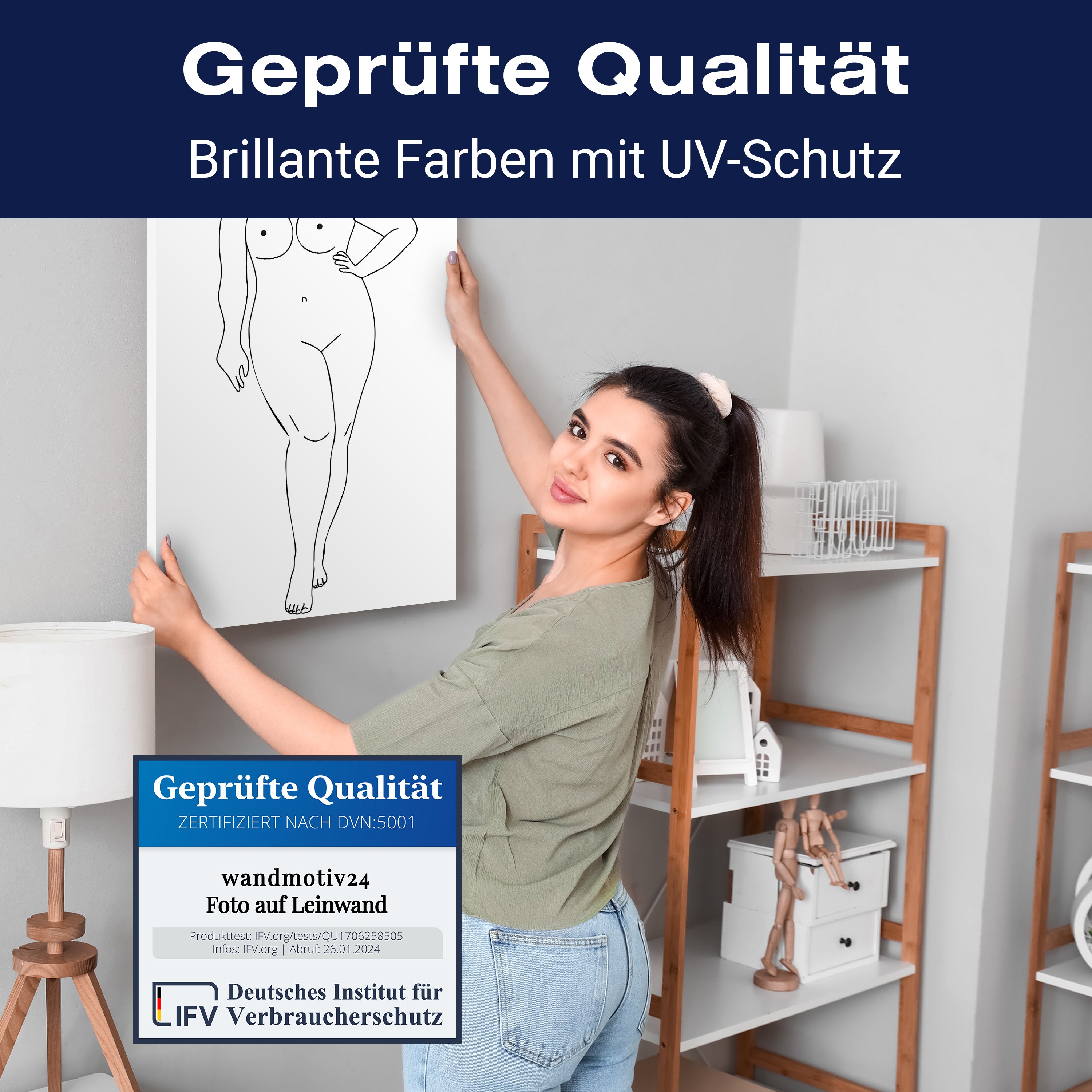 Leinwandbild Minimalismus, Frau, Hochformat M0647 kaufen - Bild 4 Leinwandbild Minimalismus, Frau, Hochformat M0647 kaufen - Bild 4