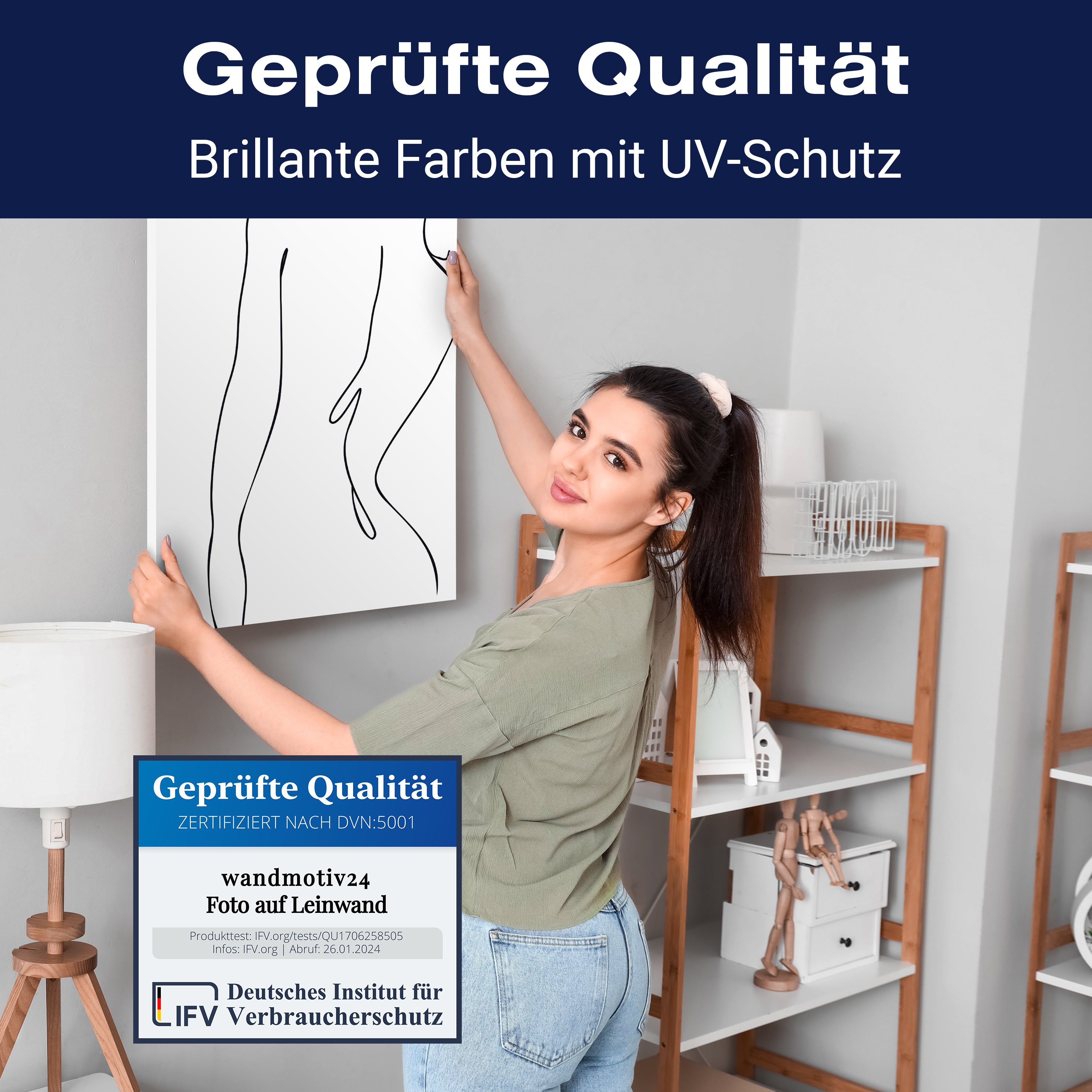 Leinwandbild Minimalismus, Frau, Hochformat M0648 kaufen - Bild 4 Leinwandbild Minimalismus, Frau, Hochformat M0648 kaufen - Bild 4