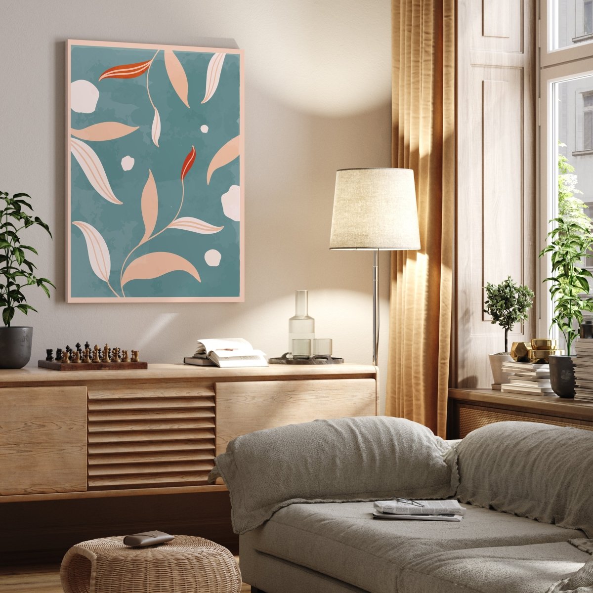 Leinwandbild Minimalismus, Blätter, Hochformat M0658 kaufen - Bild 2 Leinwandbild Minimalismus, Blätter, Hochformat M0658 kaufen - Bild 2