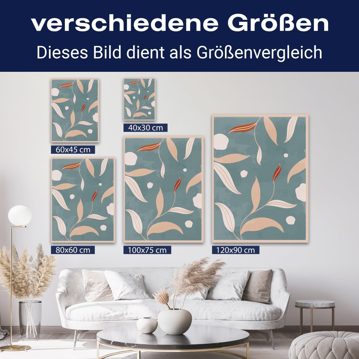 Leinwandbild Minimalismus, Blätter, Hochformat M0658 kaufen - Bild 8 Leinwandbild Minimalismus, Blätter, Hochformat M0658 kaufen - Bild 8