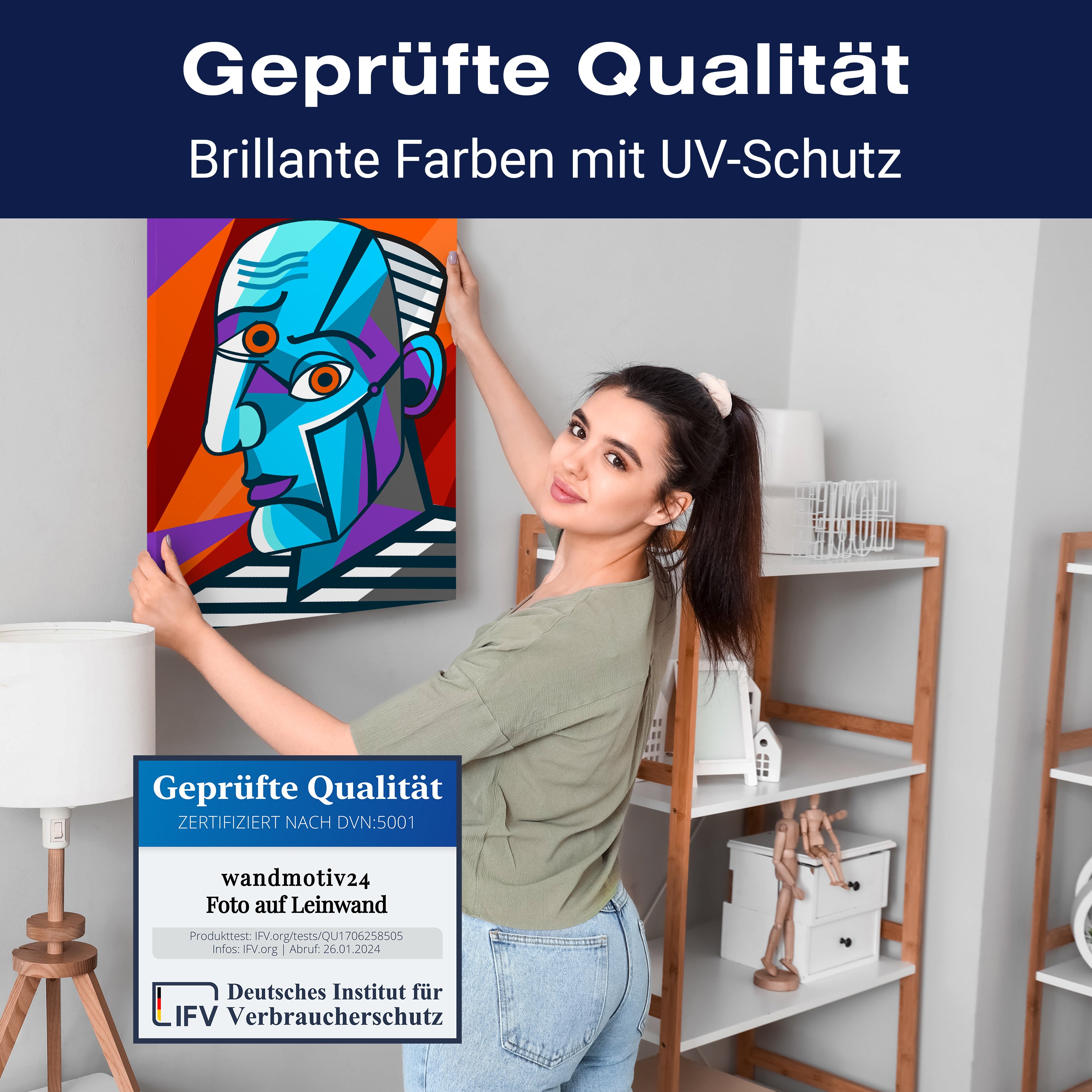 Leinwandbild Malerei, Kopf, Hochformat M0662 kaufen - Bild 4 Leinwandbild Malerei, Kopf, Hochformat M0662 kaufen - Bild 4