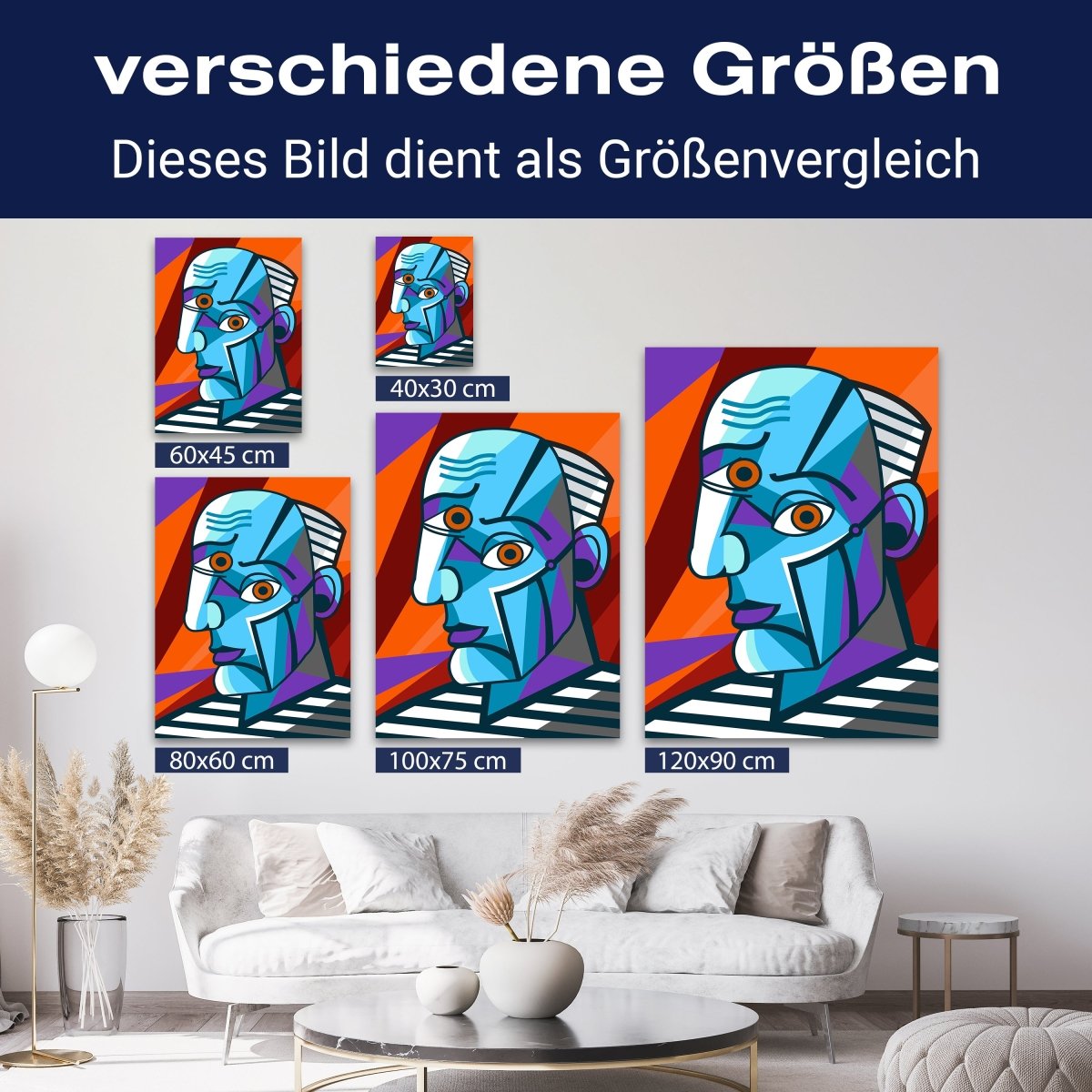 Leinwandbild Malerei, Kopf, Hochformat M0662 kaufen - Bild 8 Leinwandbild Malerei, Kopf, Hochformat M0662 kaufen - Bild 8