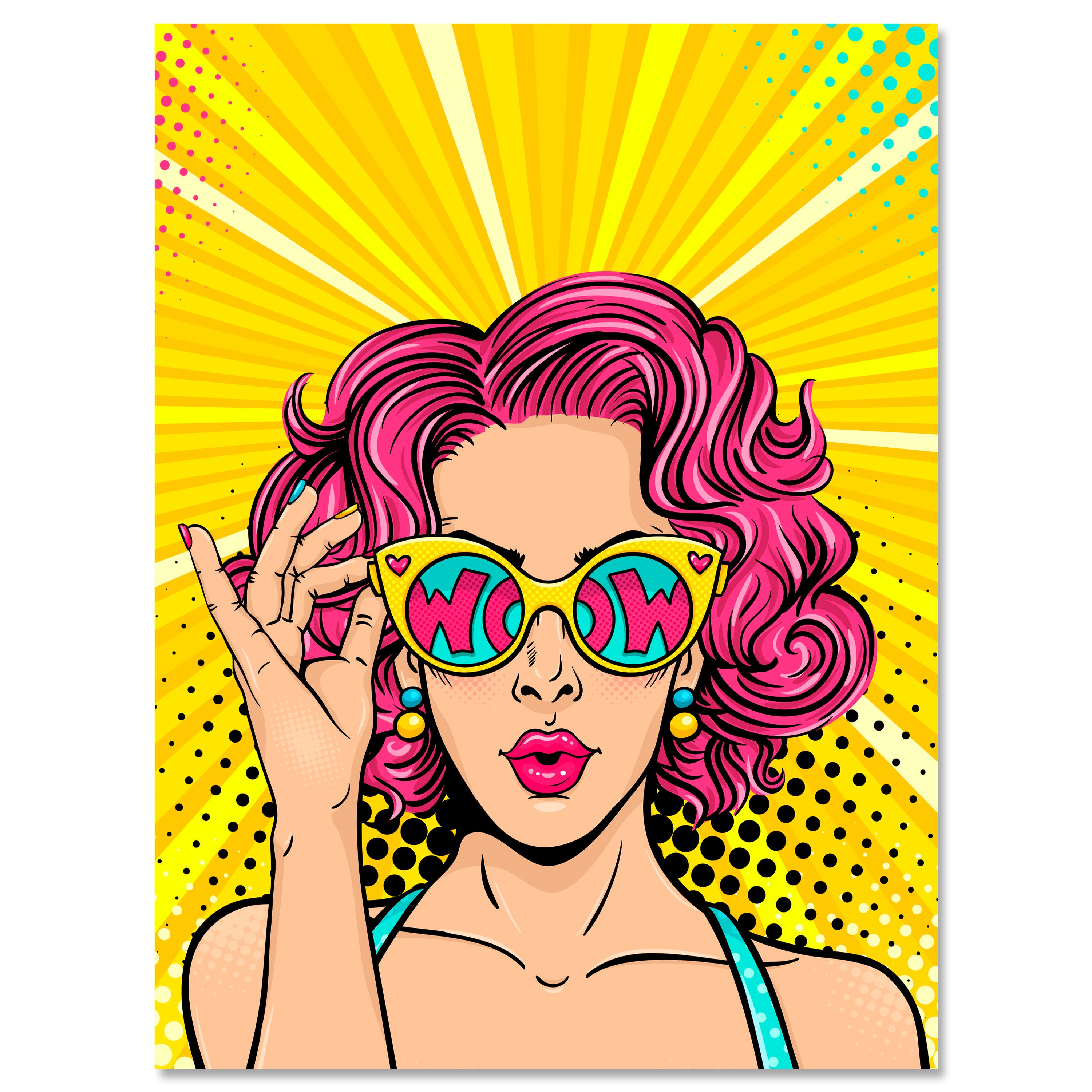 Leinwandbild Pop Art Stil, Frau, Hochformat M0663 kaufen - Bild 1 Leinwandbild Pop Art Stil, Frau, Hochformat M0663 kaufen - Bild 1