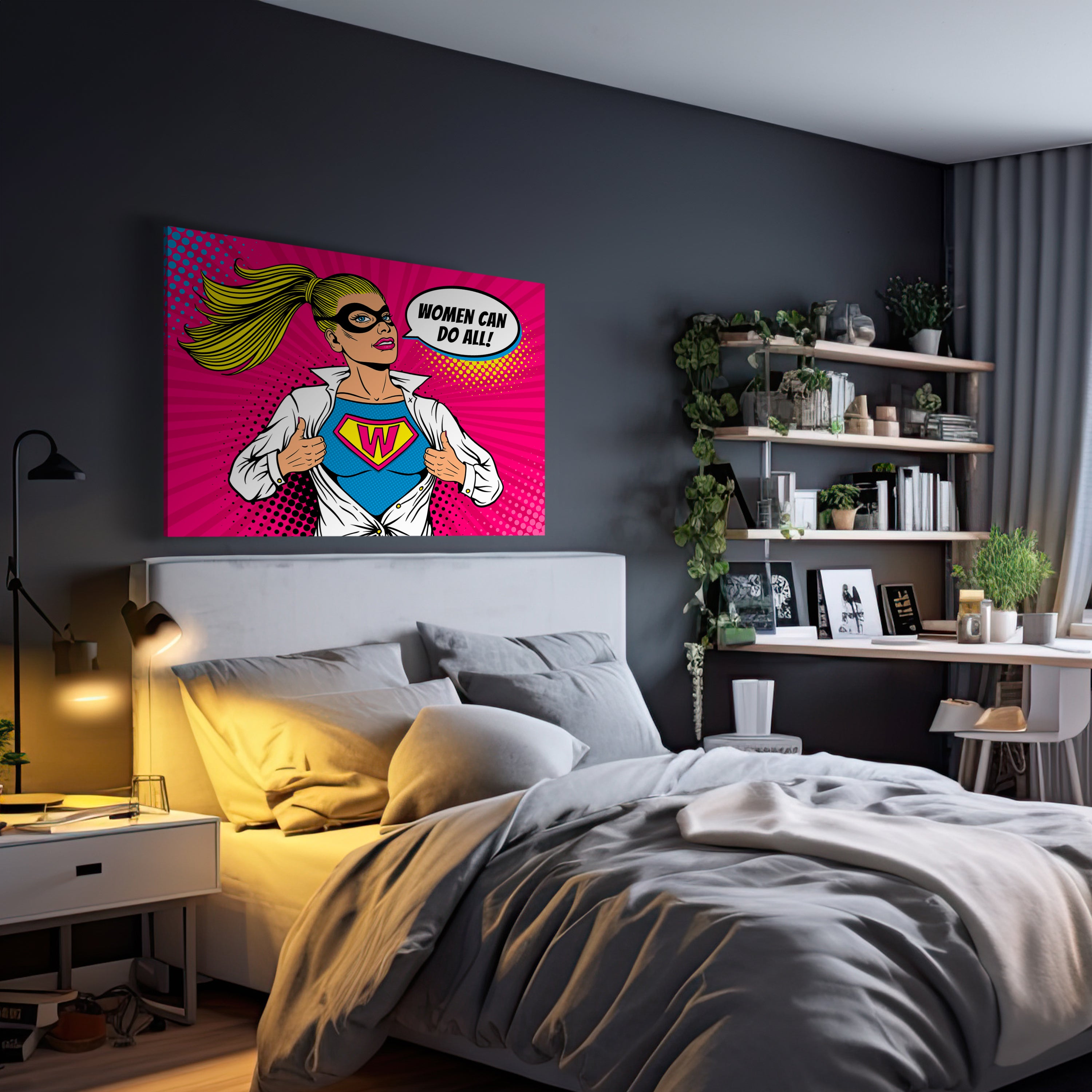 Leinwandbild Pop Art Stil, Frau, Hochformat M0664 kaufen - Bild 3 Leinwandbild Pop Art Stil, Frau, Hochformat M0664 kaufen - Bild 3