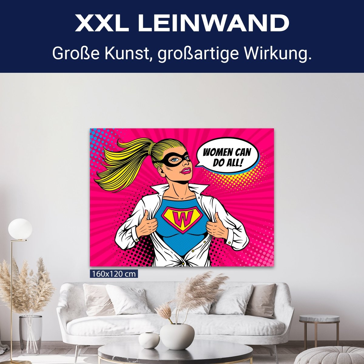 Leinwandbild Pop Art Stil, Frau, Hochformat M0664 kaufen - Bild 9 Leinwandbild Pop Art Stil, Frau, Hochformat M0664 kaufen - Bild 9