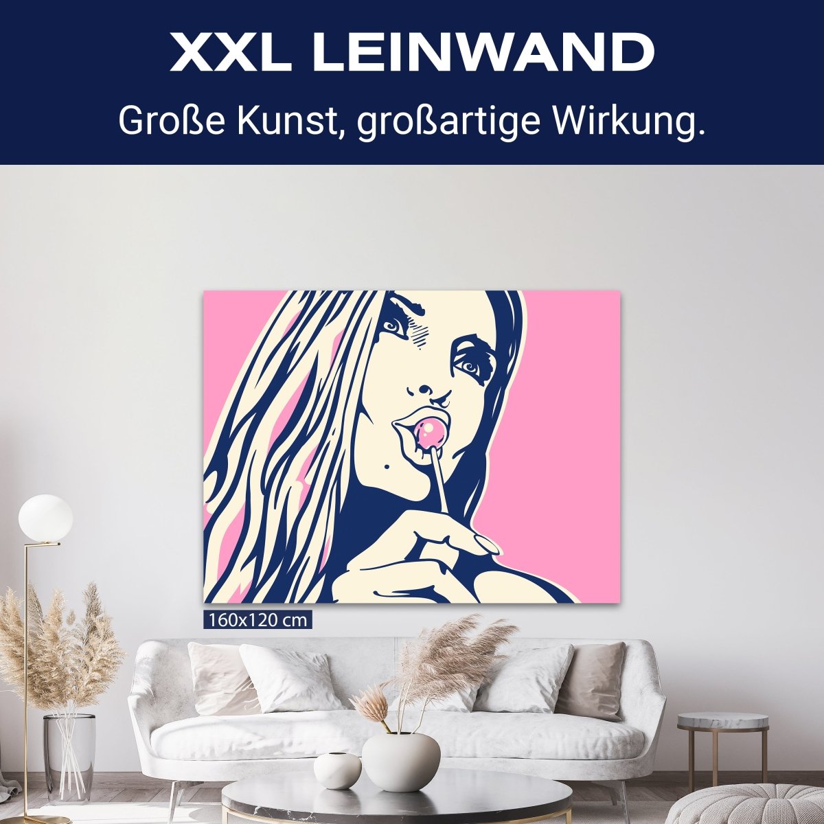 Leinwandbild Pop Art Stil, Frau, Querformat M0666 kaufen - Bild 9 Leinwandbild Pop Art Stil, Frau, Querformat M0666 kaufen - Bild 9