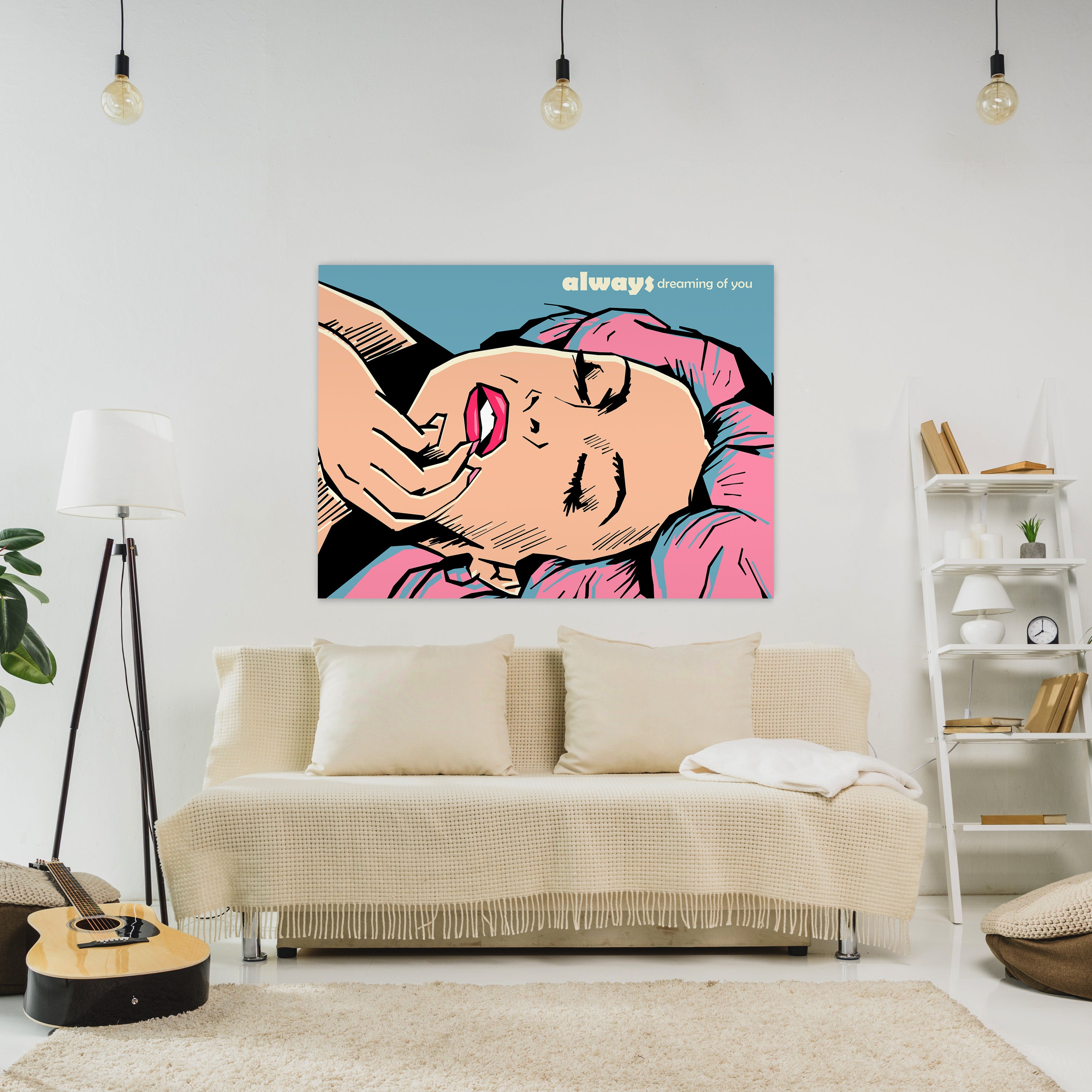 Leinwandbild Pop Art Stil, Frau, Querformat M0667 kaufen - Bild 2 Leinwandbild Pop Art Stil, Frau, Querformat M0667 kaufen - Bild 2