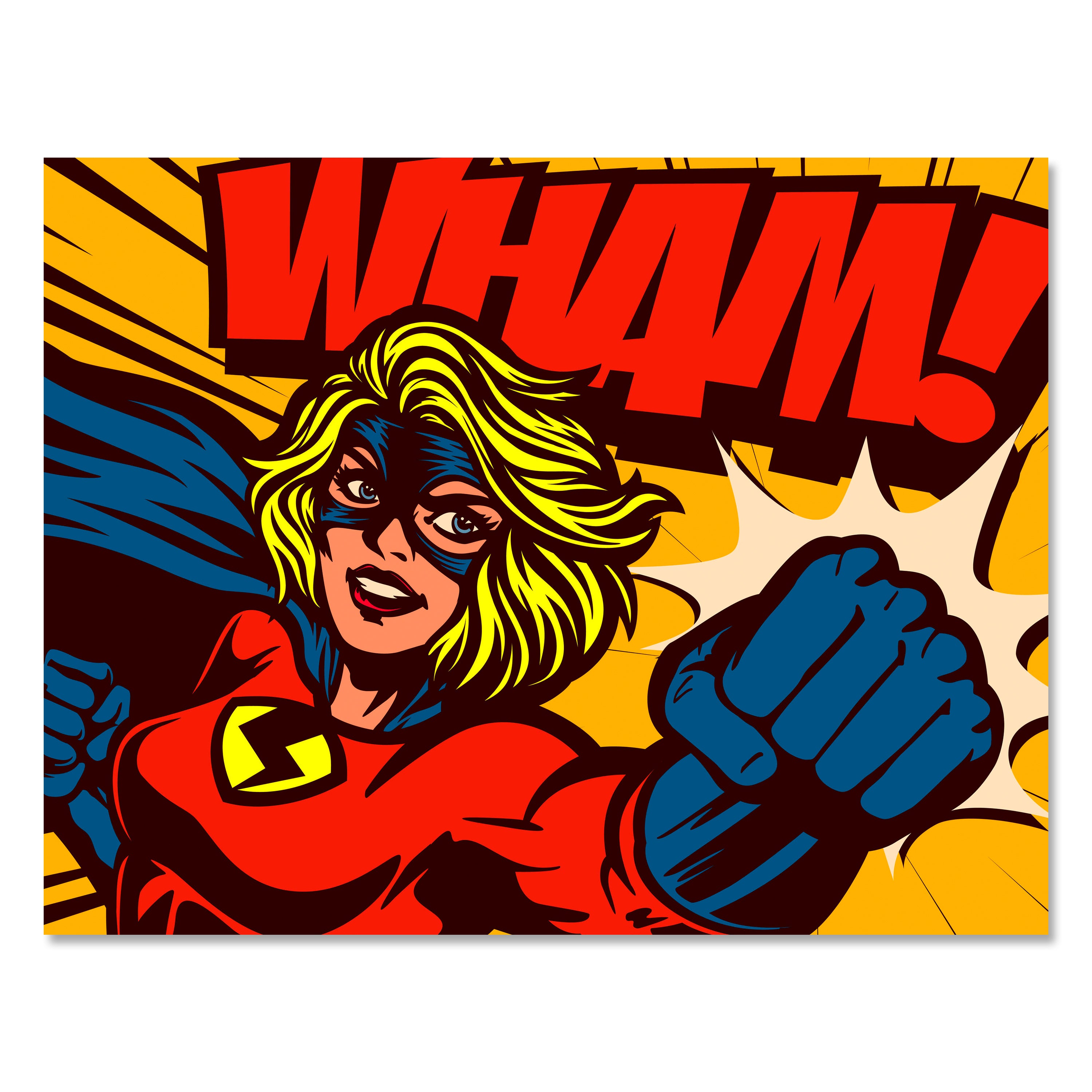Leinwandbild Pop Art, Superheldin, Querformat M0672 kaufen - Bild 1 Leinwandbild Pop Art, Superheldin, Querformat M0672 kaufen - Bild 1