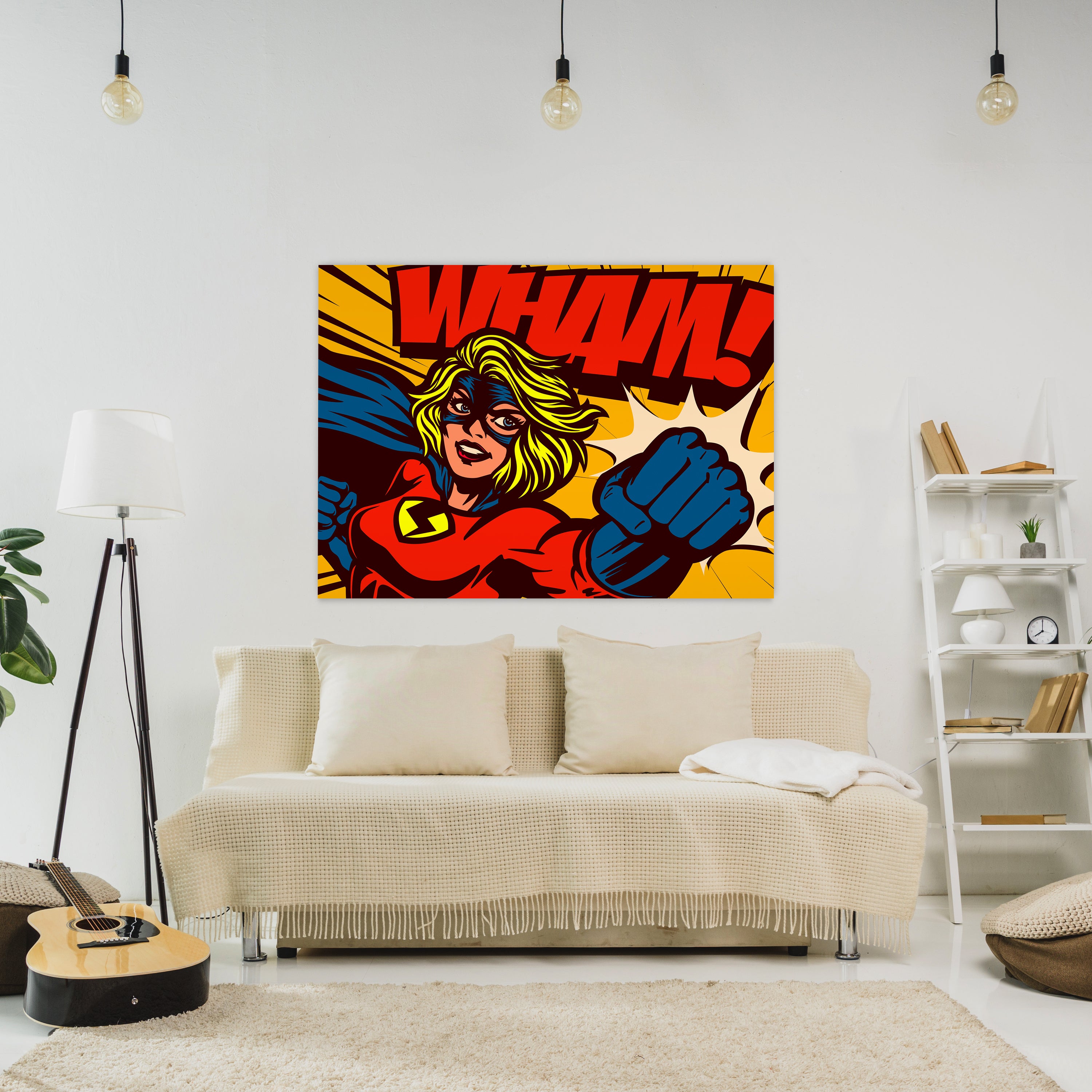 Leinwandbild Pop Art, Superheldin, Querformat M0672 kaufen - Bild 2 Leinwandbild Pop Art, Superheldin, Querformat M0672 kaufen - Bild 2