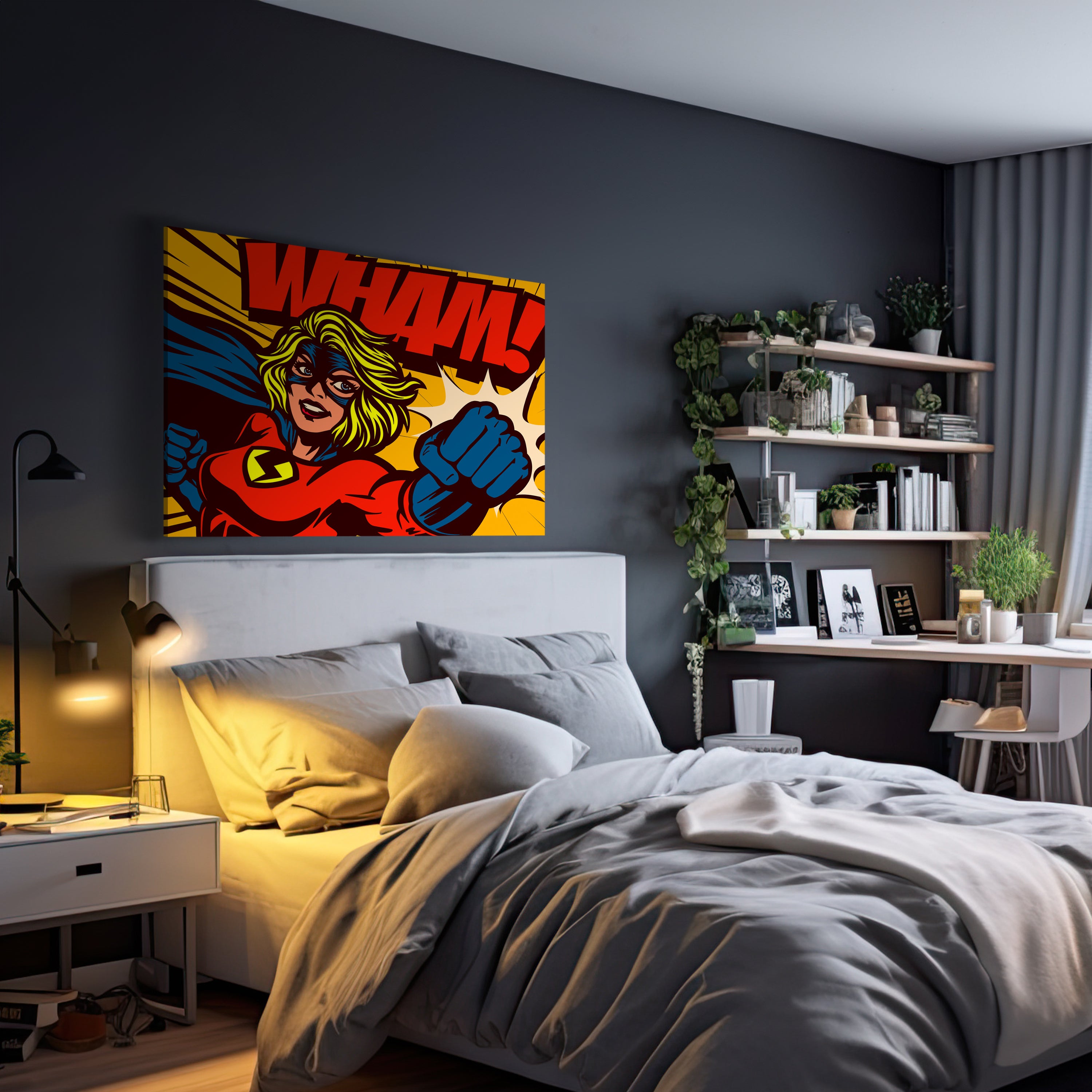 Leinwandbild Pop Art, Superheldin, Querformat M0672 kaufen - Bild 3 Leinwandbild Pop Art, Superheldin, Querformat M0672 kaufen - Bild 3