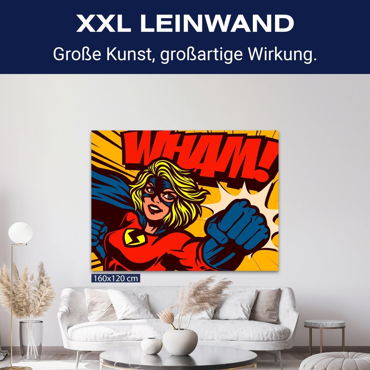 Leinwandbild Pop Art, Superheldin, Querformat M0672 kaufen - Bild 9 Leinwandbild Pop Art, Superheldin, Querformat M0672 kaufen - Bild 9