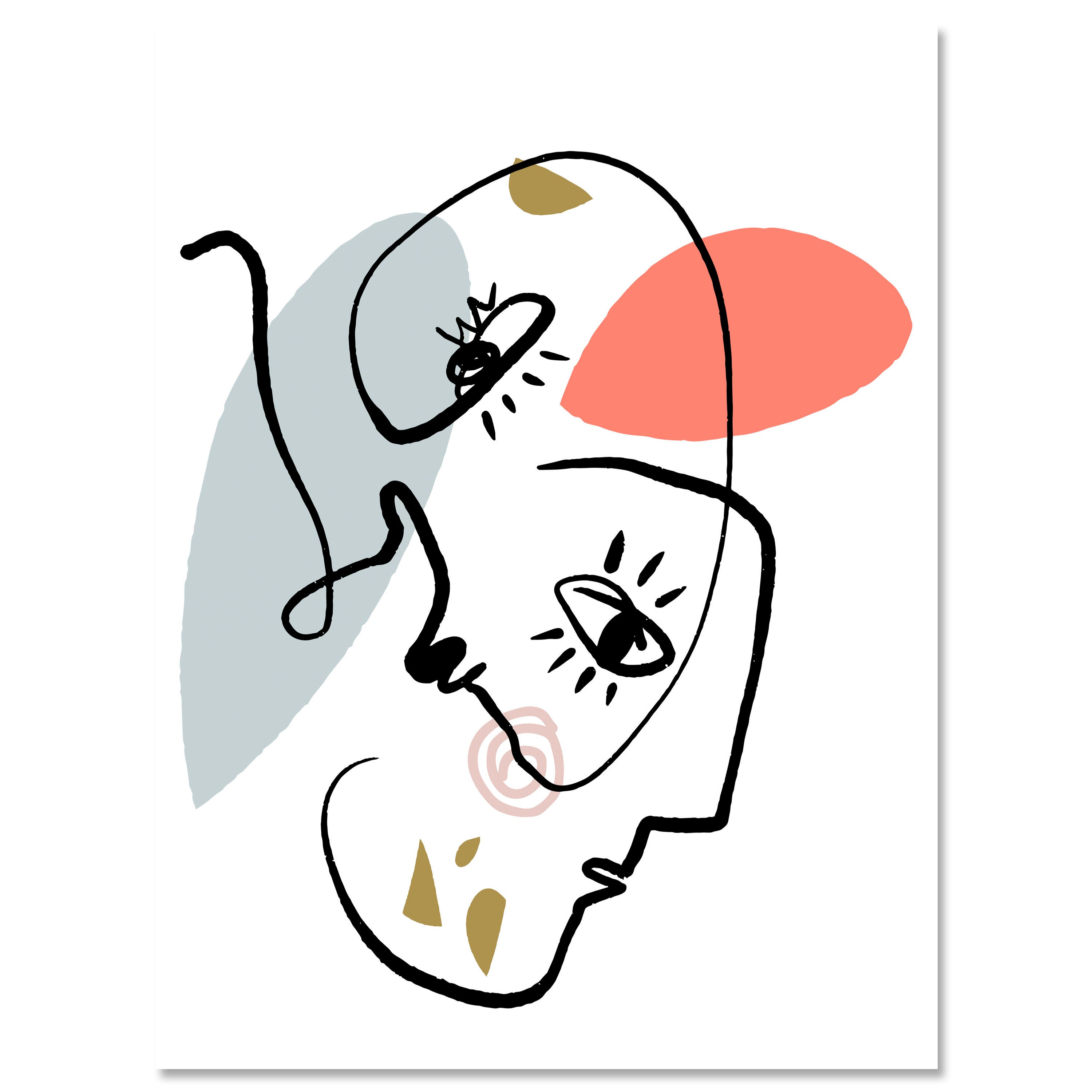 Leinwandbild Minimalismus, Gesichter, Hochformat M0673 kaufen - Bild 1 Leinwandbild Minimalismus, Gesichter, Hochformat M0673 kaufen - Bild 1