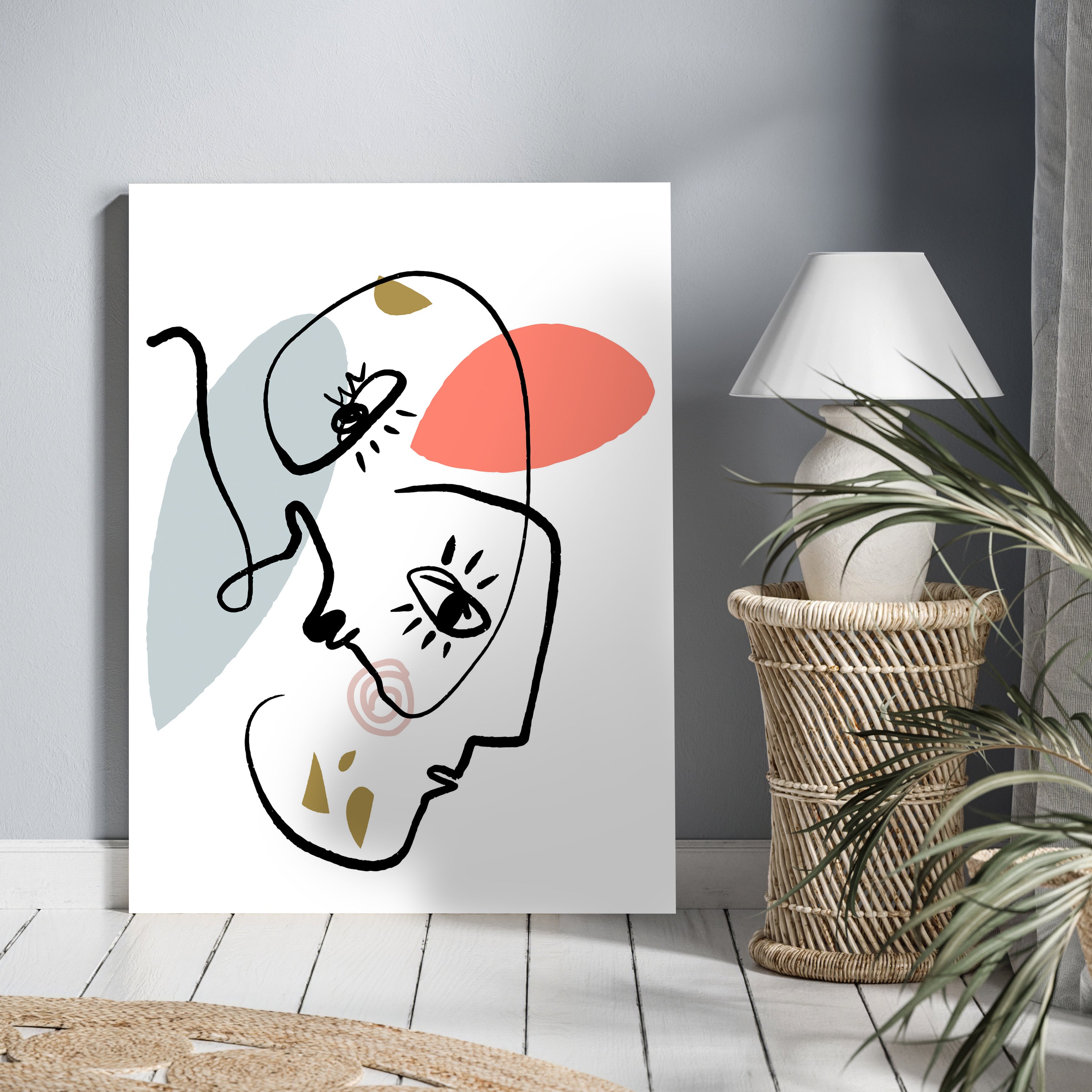 Leinwandbild Minimalismus, Gesichter, Hochformat M0673 kaufen - Bild 2 Leinwandbild Minimalismus, Gesichter, Hochformat M0673 kaufen - Bild 2