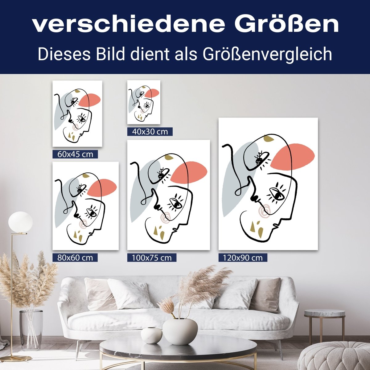 Leinwandbild Minimalismus, Gesichter, Hochformat M0673 kaufen - Bild 8 Leinwandbild Minimalismus, Gesichter, Hochformat M0673 kaufen - Bild 8