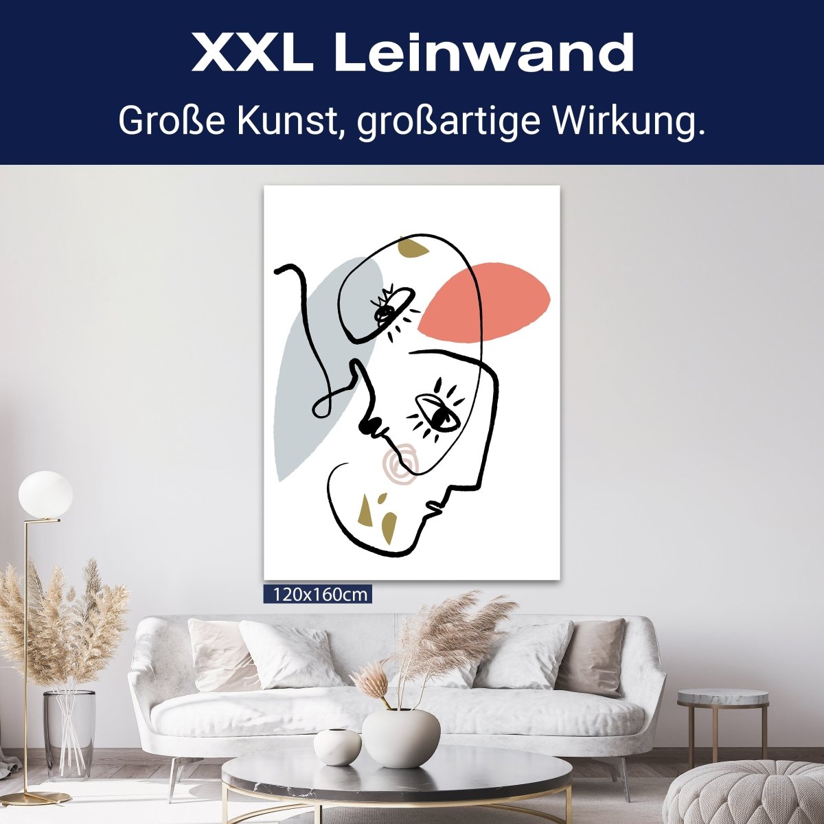 Leinwandbild Minimalismus, Gesichter, Hochformat M0673 kaufen - Bild 9 Leinwandbild Minimalismus, Gesichter, Hochformat M0673 kaufen - Bild 9