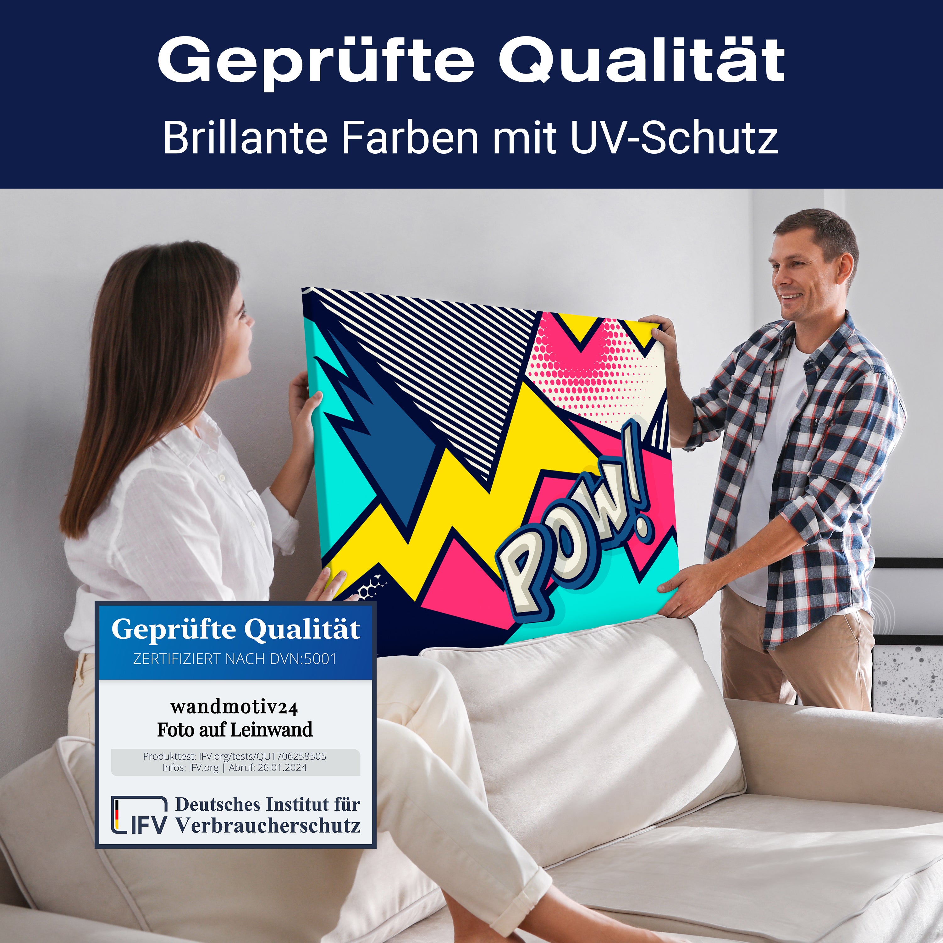 Leinwandbild Pop Art, Pow, Querformat M0675 kaufen - Bild 4 Leinwandbild Pop Art, Pow, Querformat M0675 kaufen - Bild 4