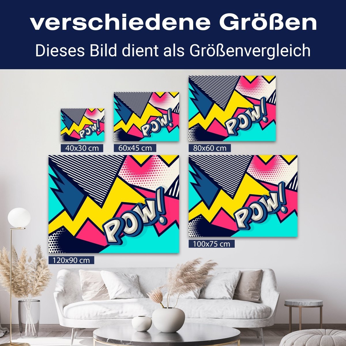 Leinwandbild Pop Art, Pow, Querformat M0675 kaufen - Bild 8 Leinwandbild Pop Art, Pow, Querformat M0675 kaufen - Bild 8